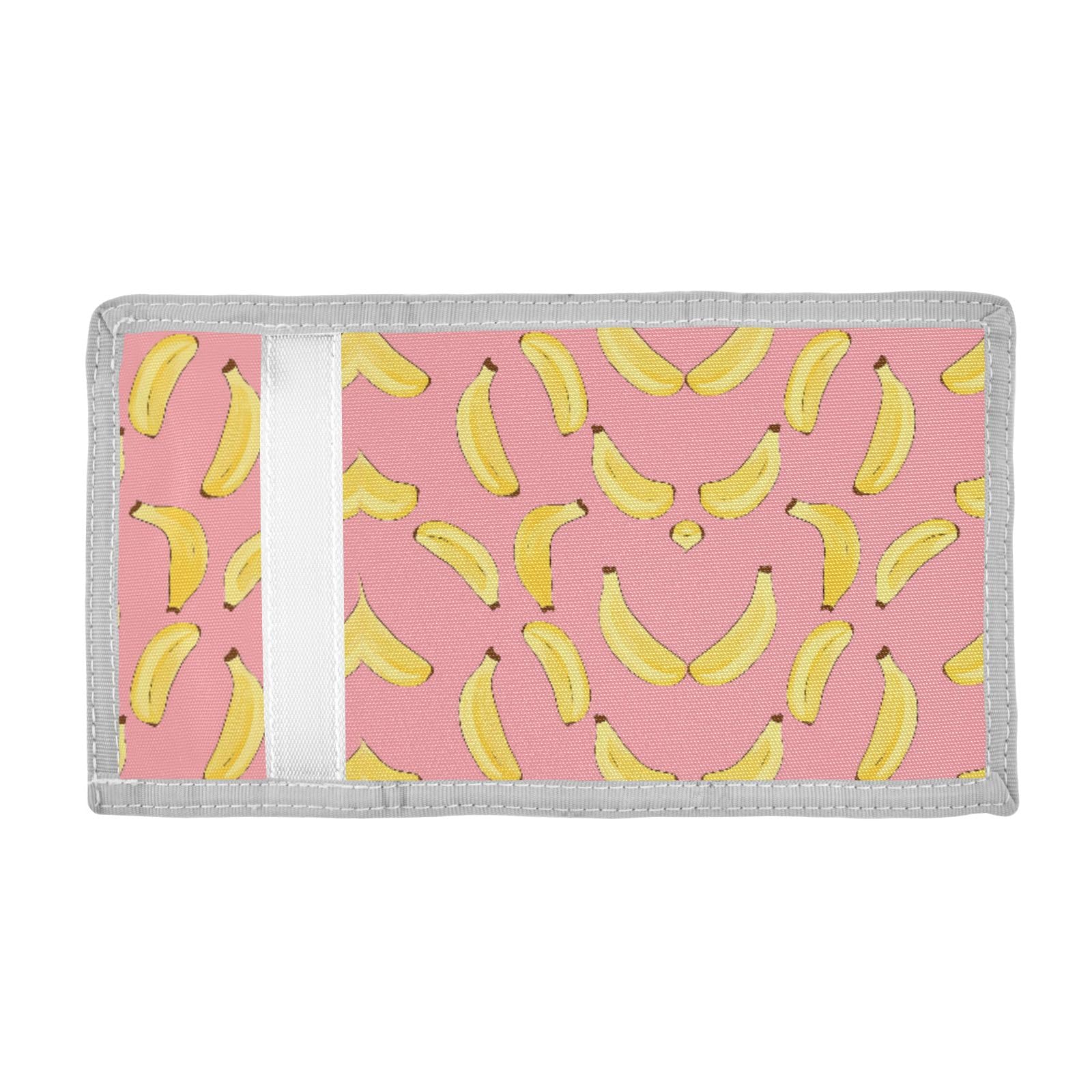 ALAZA Kids Wallets for Boys Girls Toddler Trifold Wallet Children Small Banana Fruits with Zipper Coin Pocket