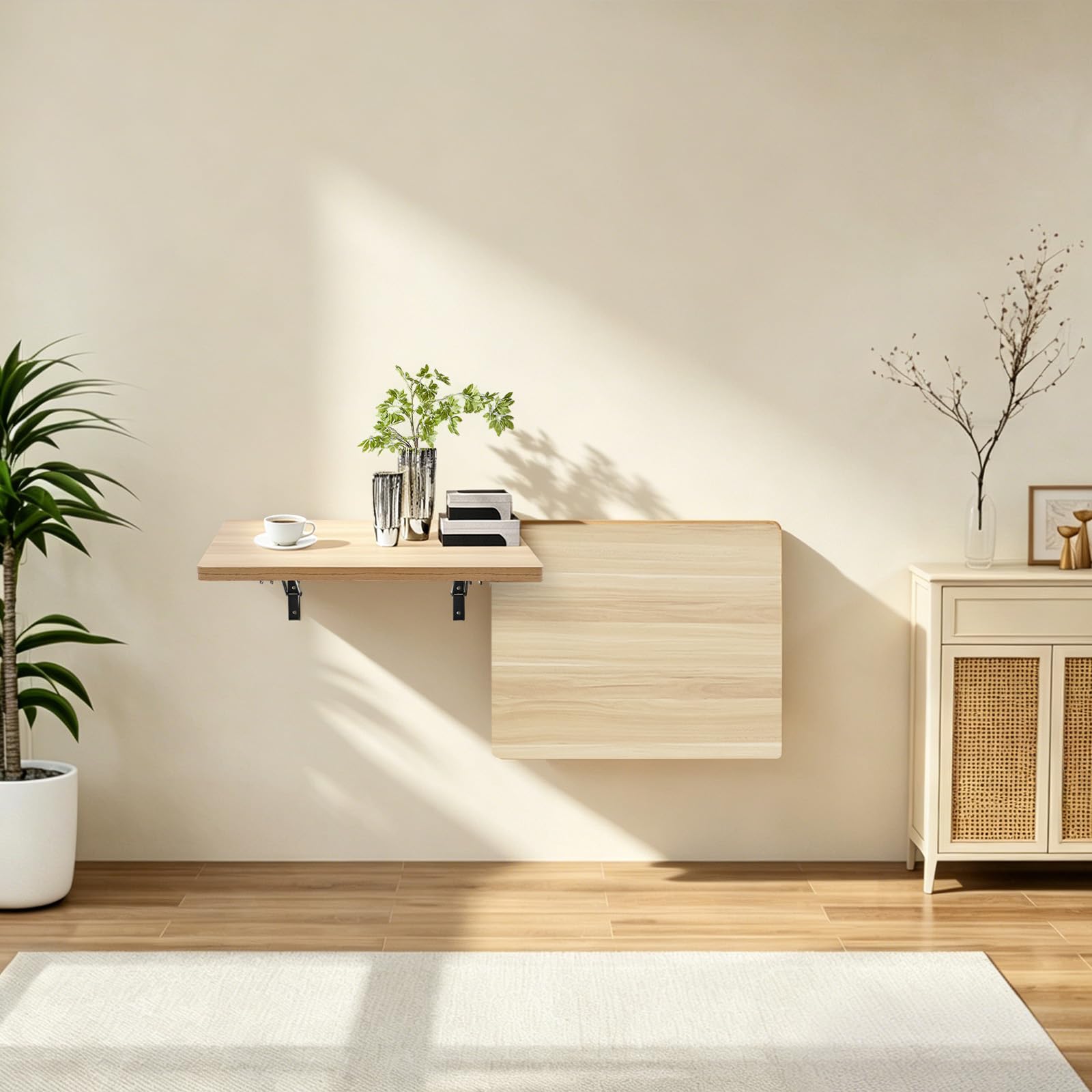 Banco de trabajo plegable montado en la pared, mesa plegable