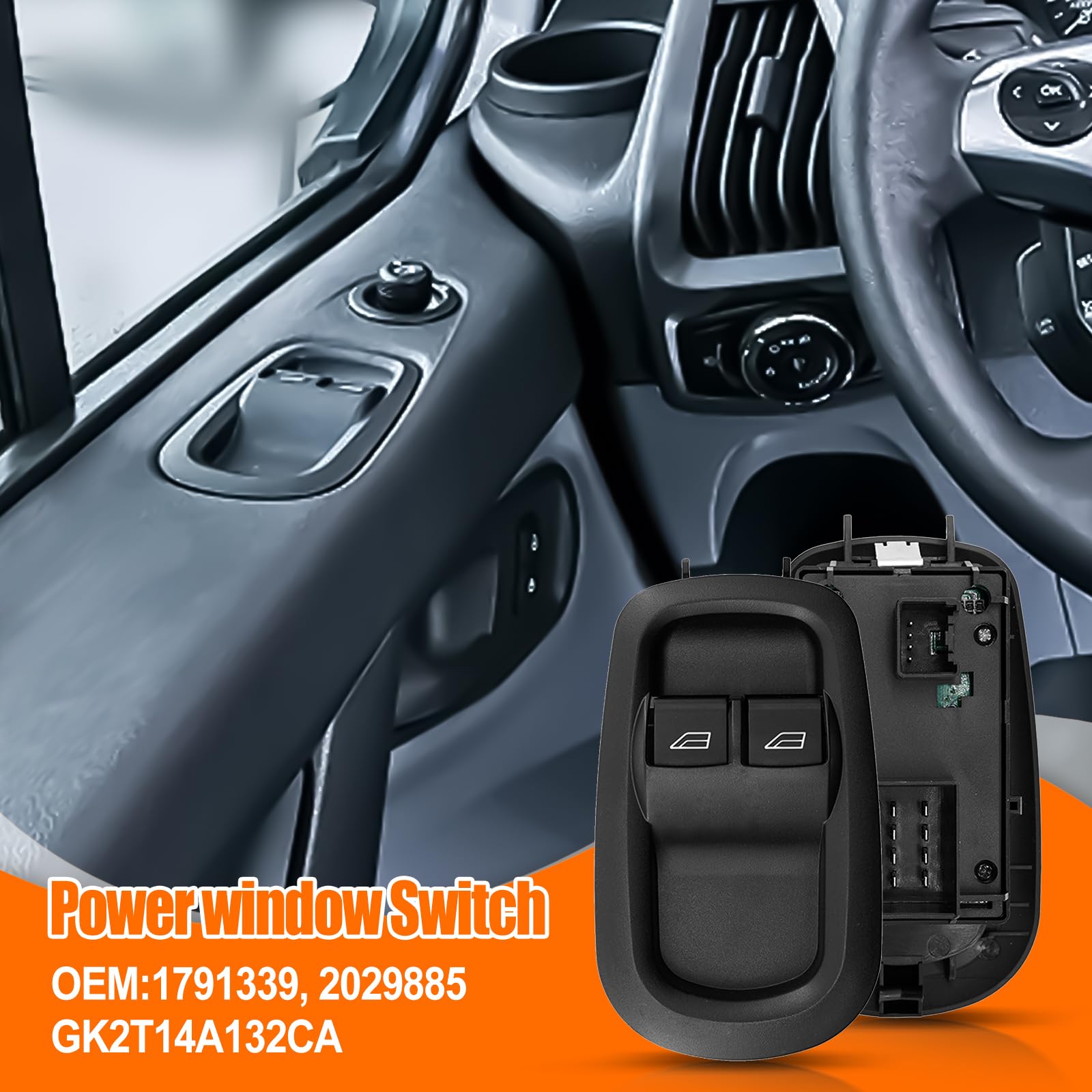 Amrxuts Deurraamschakelaar Links – Dubbel – Geschikt Voor Ford Transit MK8 & Custom 2014-2019 – 1 Jaar Garantie
