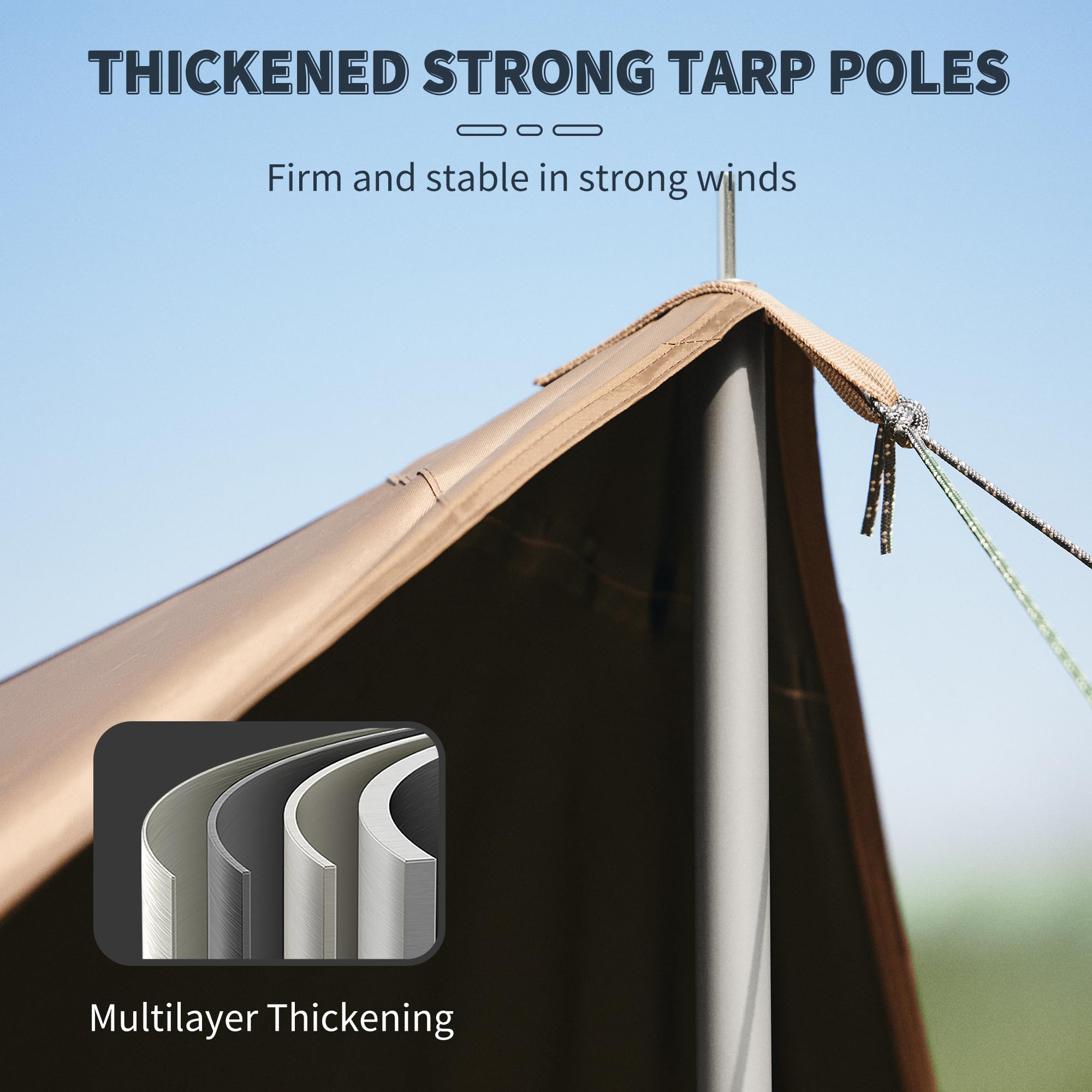 Amazon.com: Naturehike Cloud Skies Camping Tent Tarp with Poles