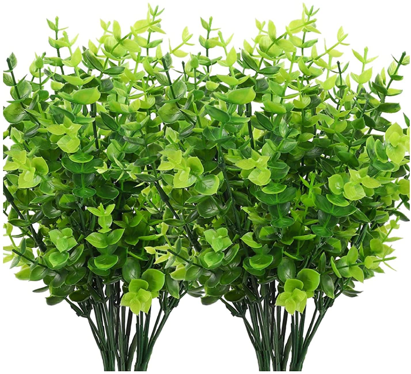 Artificial Plants & Flowers 10 Bundles Outdoor Artificial Boxwood UV Resistant Fake Stems Plants, for Indoor Outdoor Window Home Garden Decoration Artificial Flowers Bulk