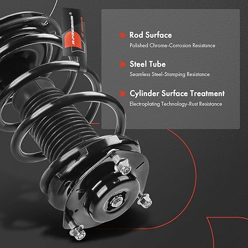 Miniatura 5 de A-Premium Par delantero (2) conjunto completo de puntal y resorte helicoidal compatible con Toyota Highlander 2011 2012 2013, V6 3.5L, lado del