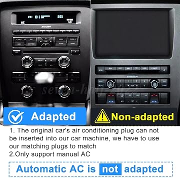 9 Inch Car Stereo for Ford Mustang 2010 2011 2012 2013 2014 Double Din Touch Screen Android 14 Car Audio Receiver w/Wireless Carplay Android Auto GPS Navigation Bluetooth FM AHD SWC Backup Camera