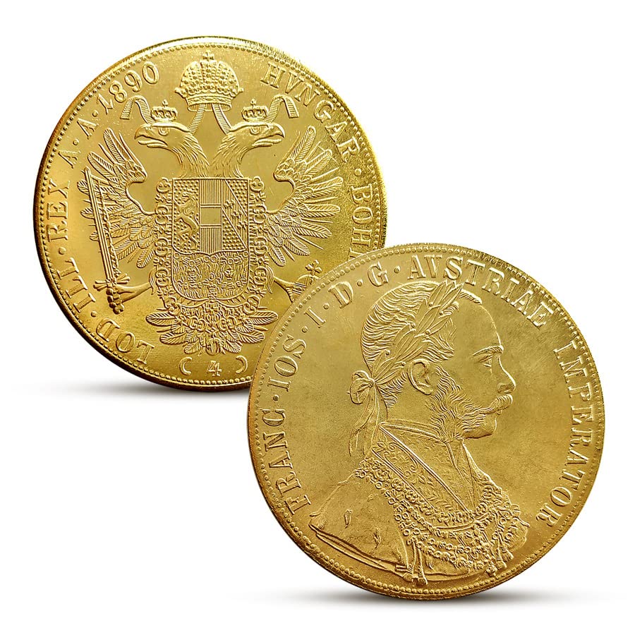 Amazon.co.jp: 1890年 オーストリア王 Frans Josef アンティーク ゴールド コイン フランシス 2 世 金メッキ コイン  : ホビー