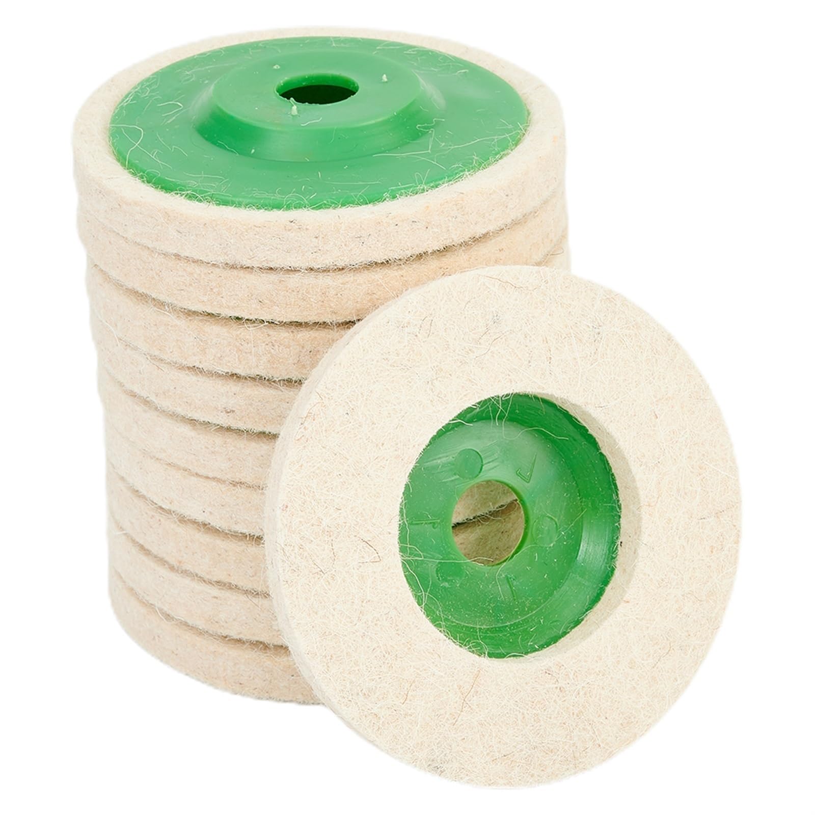 Tarcza Polerska, Tarcze Listkowe Wełniana Tarcza Polerska Podkładki Polerskie Koło Szlifierki Kątowej Filcowa Tarcza Polerska/10Pcs 4Inch Green
