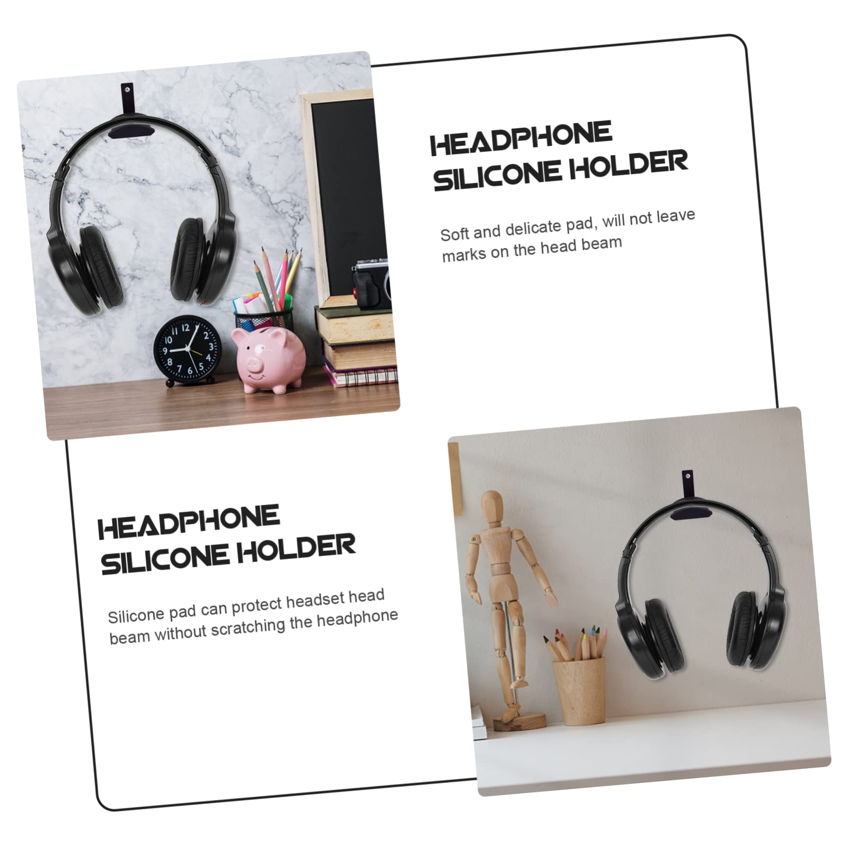 MAGICLULU 3stücke Aluminiumlegierung Kopfhörerhalterung Tisch Universeller Kopfhörerständer Mit Silikonpolster Für Gaming-headsets Monitor Und Hifi-kopfhörer