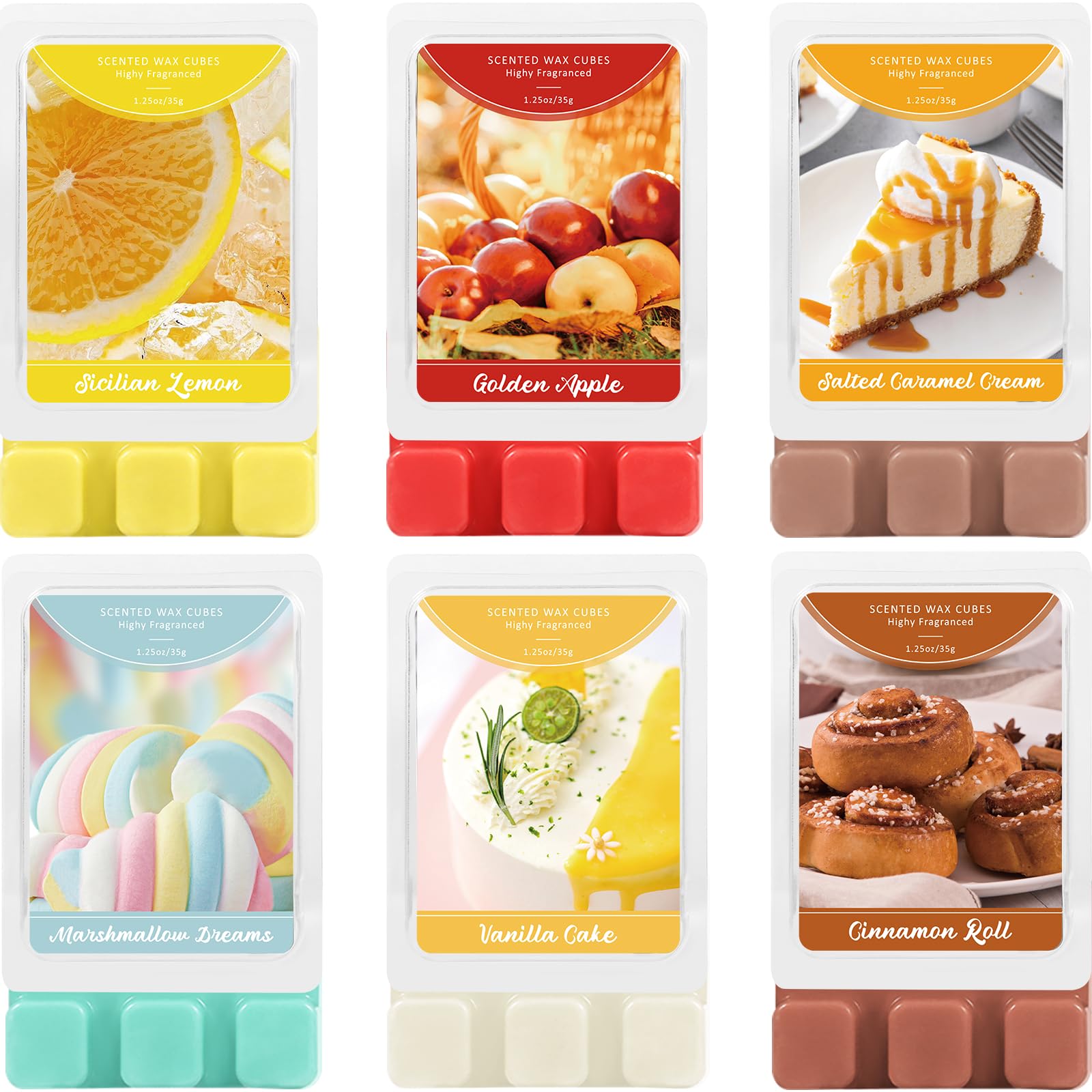 SCENTORINI Wax Melts Fall Scents, Scented Soy Wax Cubes for Wax Warmers