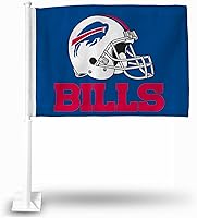 Vista 18 de Rico Industries NFL Double Sided Car Flag - 16" x 19" - Strong Pole That Hooks onto Car/Truck/Automobile