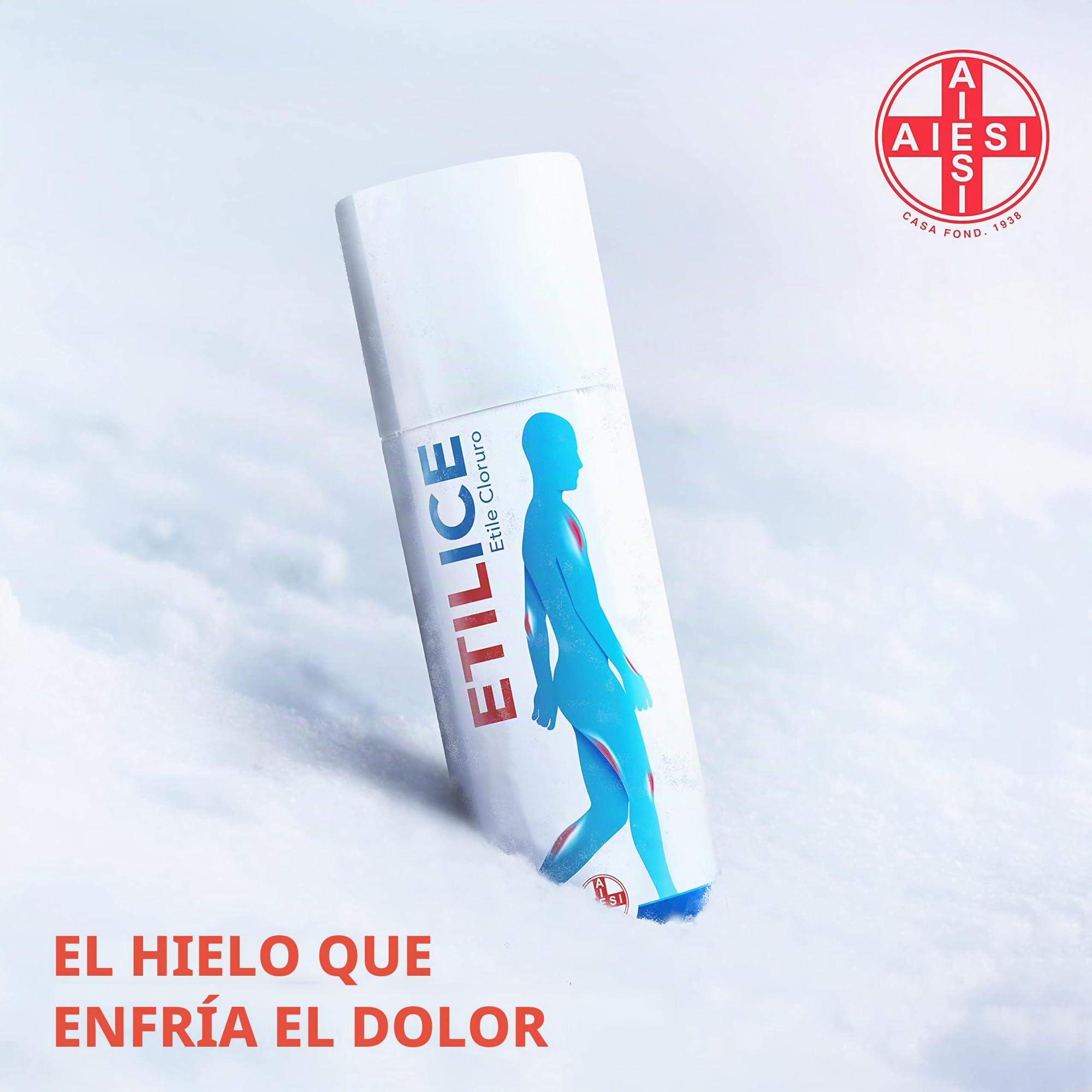 AIESI® Cloruro de etilo aerosol 175 ml ETILICE # Hielo Spray de anestesia instantáneo # Original Dr.Henning # Made in Germany