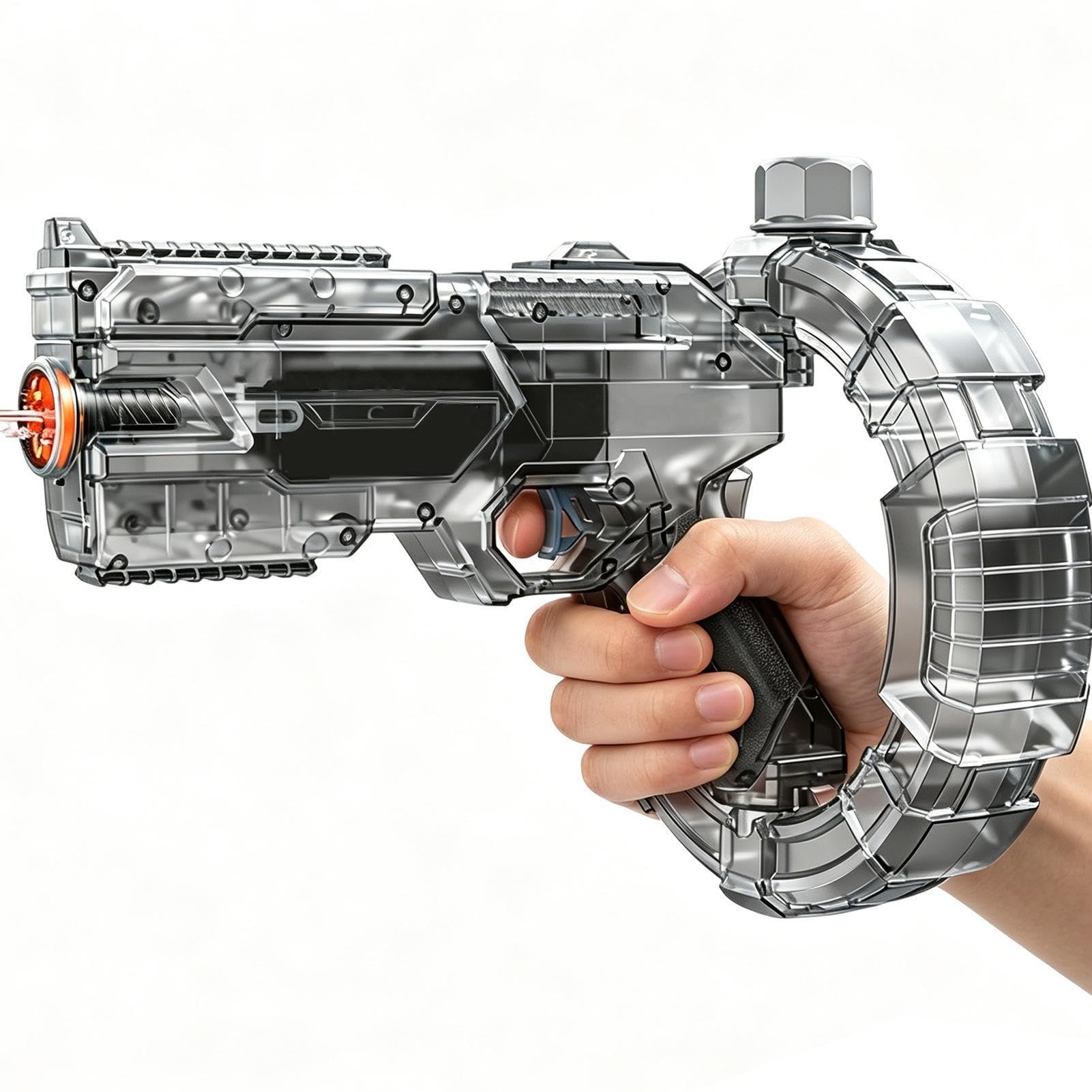 Pistolet na wodę, automatyczne oświetlenie LED z efektem płomienia, elektryczne, dla chłopców i dziewcząt, do ogrodu, basenu, plaży, parku, trawnika, placu zabaw, na imprezę