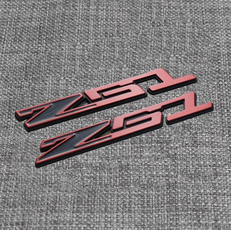 2 emblemas Z51 para coche placa 3D roja compatible con Corvette C5 C6 C7 2