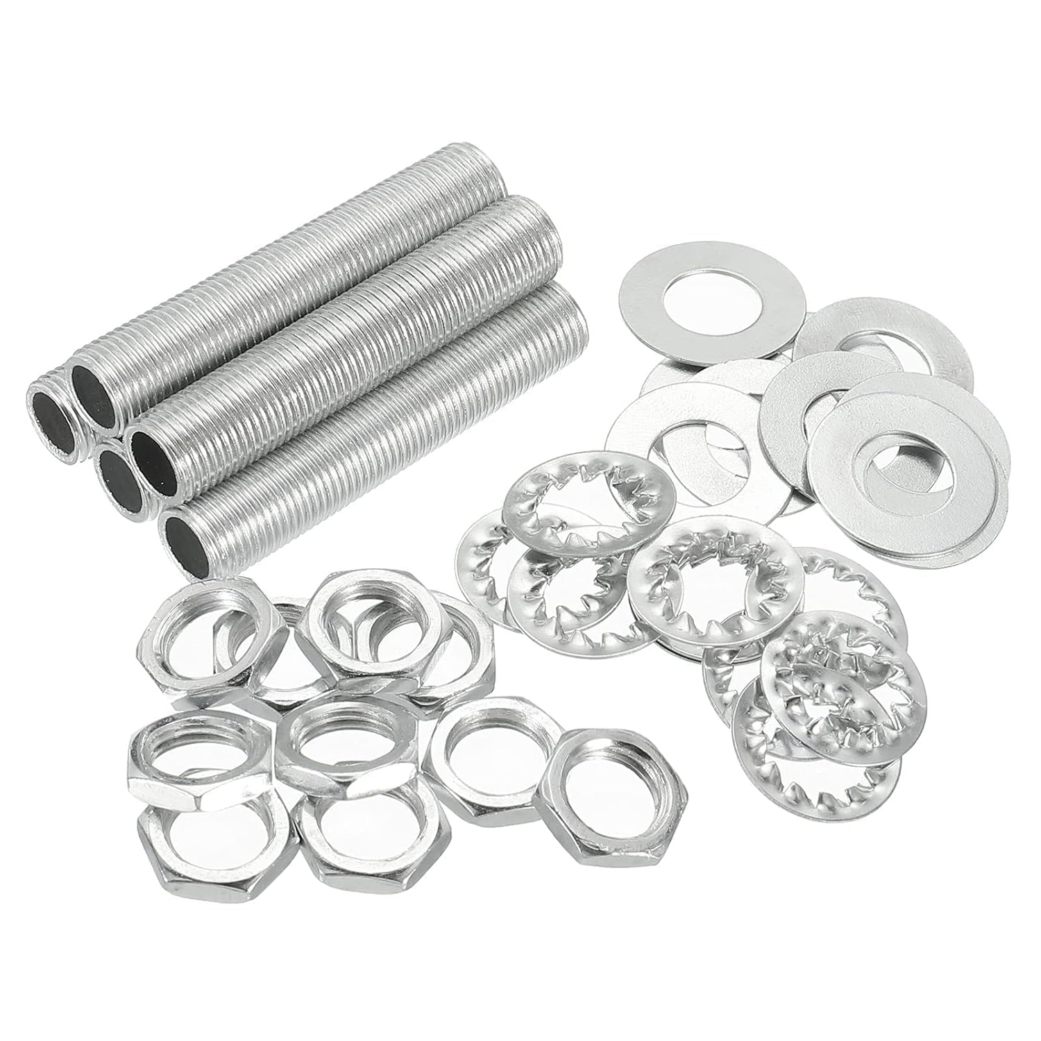 2" Lamp Pipe Kit with Lock Nuts Washers 1/8IP Thread Fasteners Assortment for Chandelier Ceiling Light Repair(35 products)-picture-18