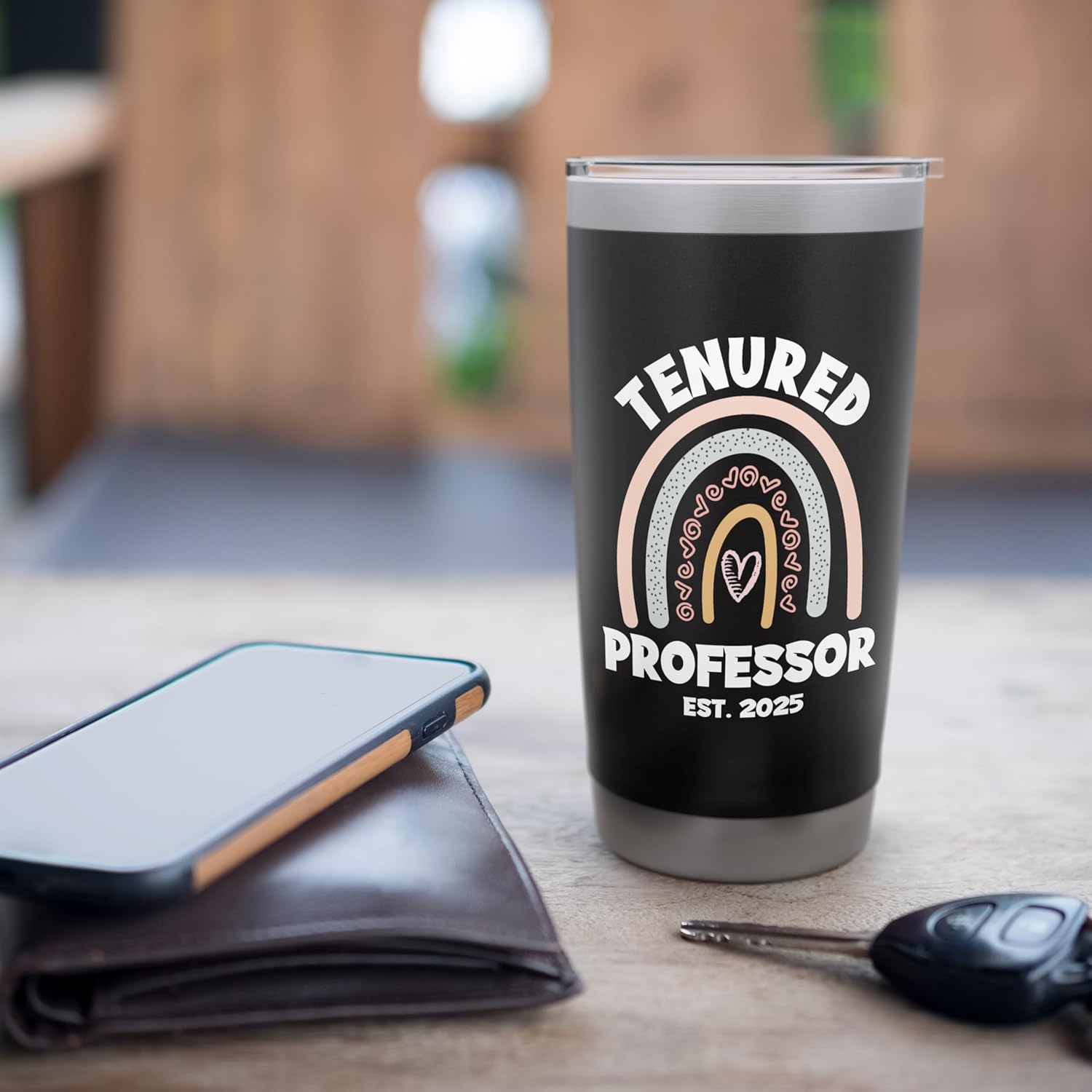 Tenured 2025 Tenured Professor Teacher Women In Academia Stainless Steel Insulated Tumbler - Image 7