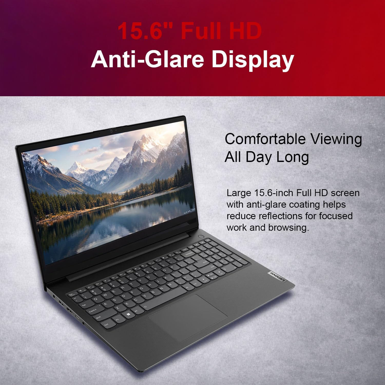 Lenovo V15 15.6" FHD Ultraslim Laptop | Intel Core i5 Processor | Windows 11 Pro | 32GB RAM | 1TB PCIe SSD | Full-Size Keyboard | 720P HD Camera with Privacy Shutter | Business, Office & Home Use