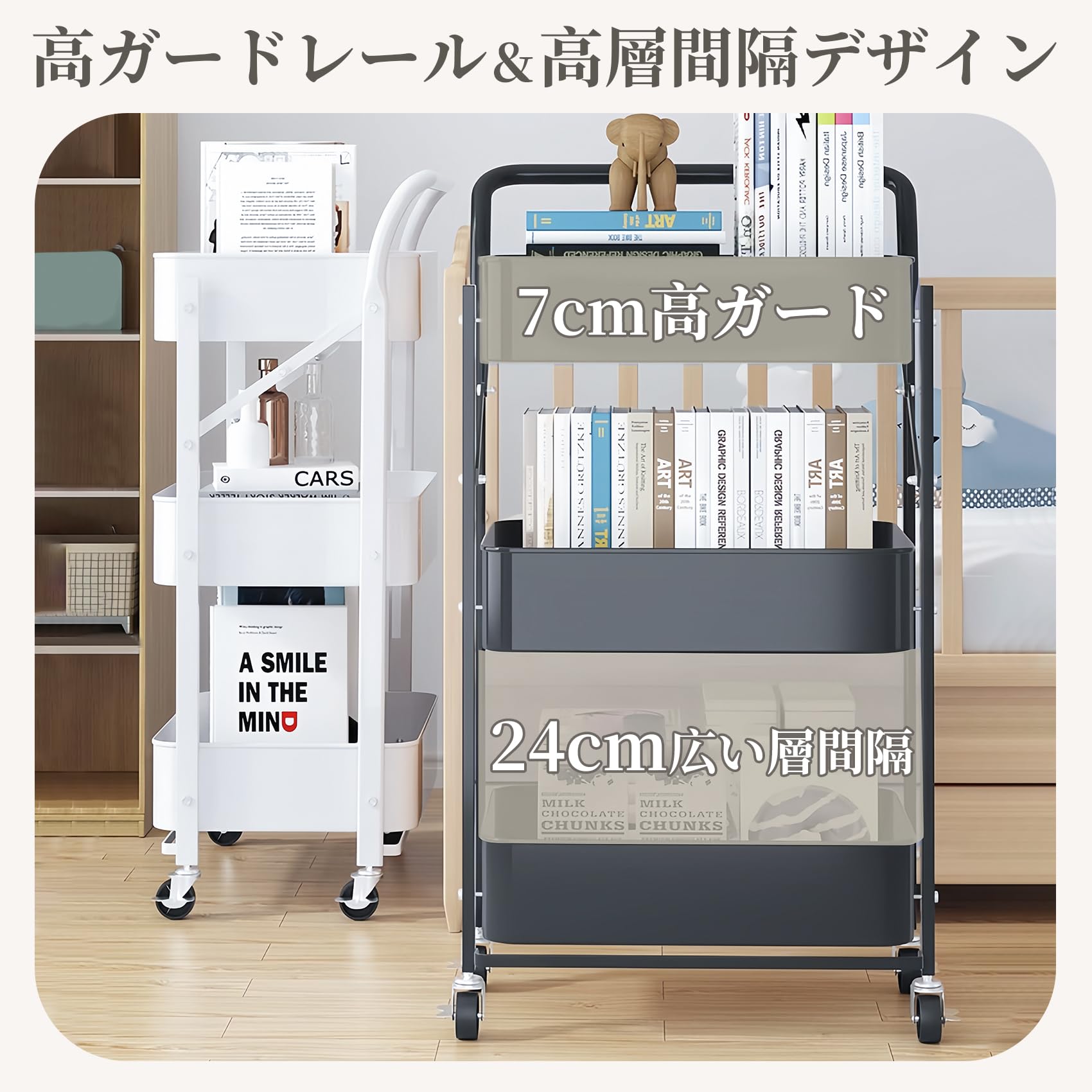 3点スチ-ル製折りたたみラック5層キャスタ-付き キッチン・リビング収納大容量 Amazon.co.jp: キッチンワゴン 折りたたみ式 ワゴン キャスター付き 3