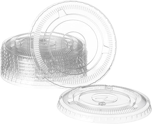 Miniatura 3 de Tapa plana PET con ranura para pajilla, diseñada y apta para vasos de bebidas frías de PET de 9 oz12 onzas, 3.622 in (caja de 1,000)