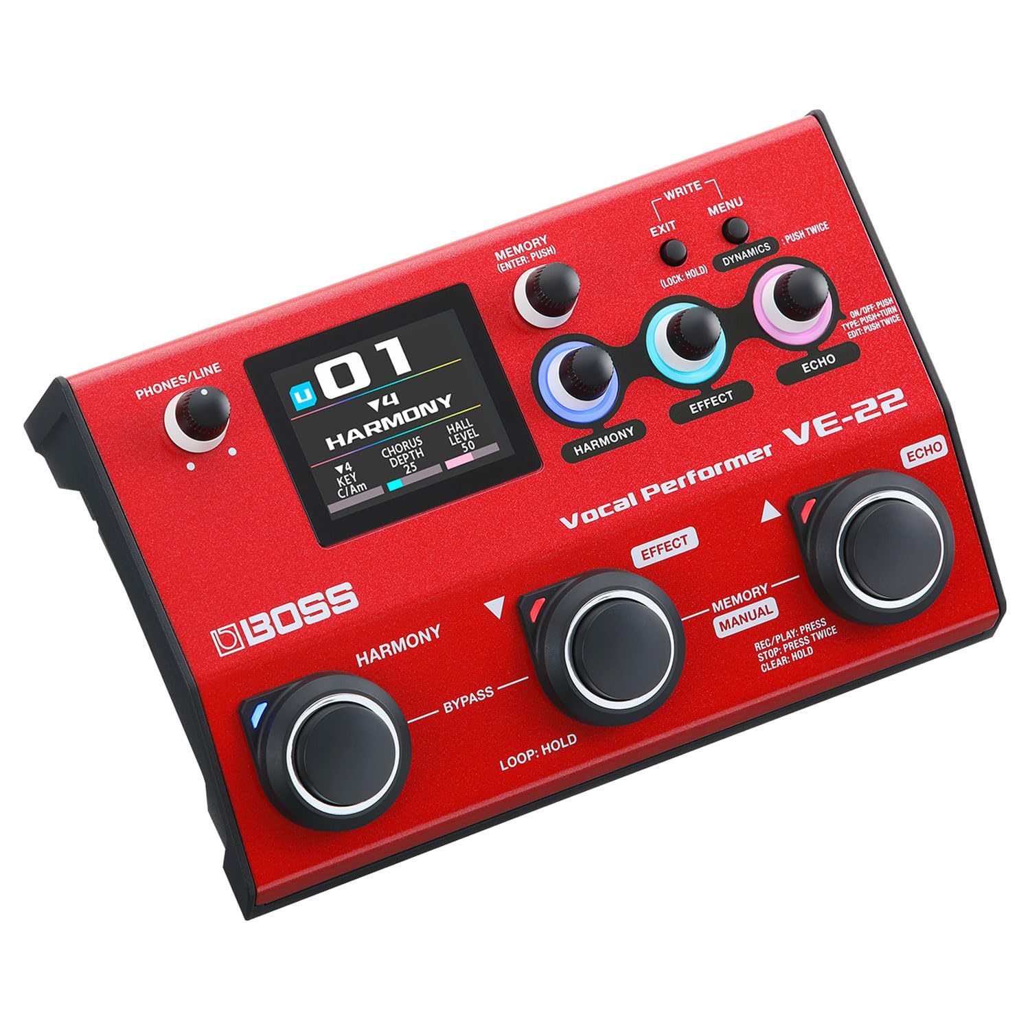 Boss VE-22 Multi-Effektgerät für Gesang Vocal-Performer + keepdrum Netzteil