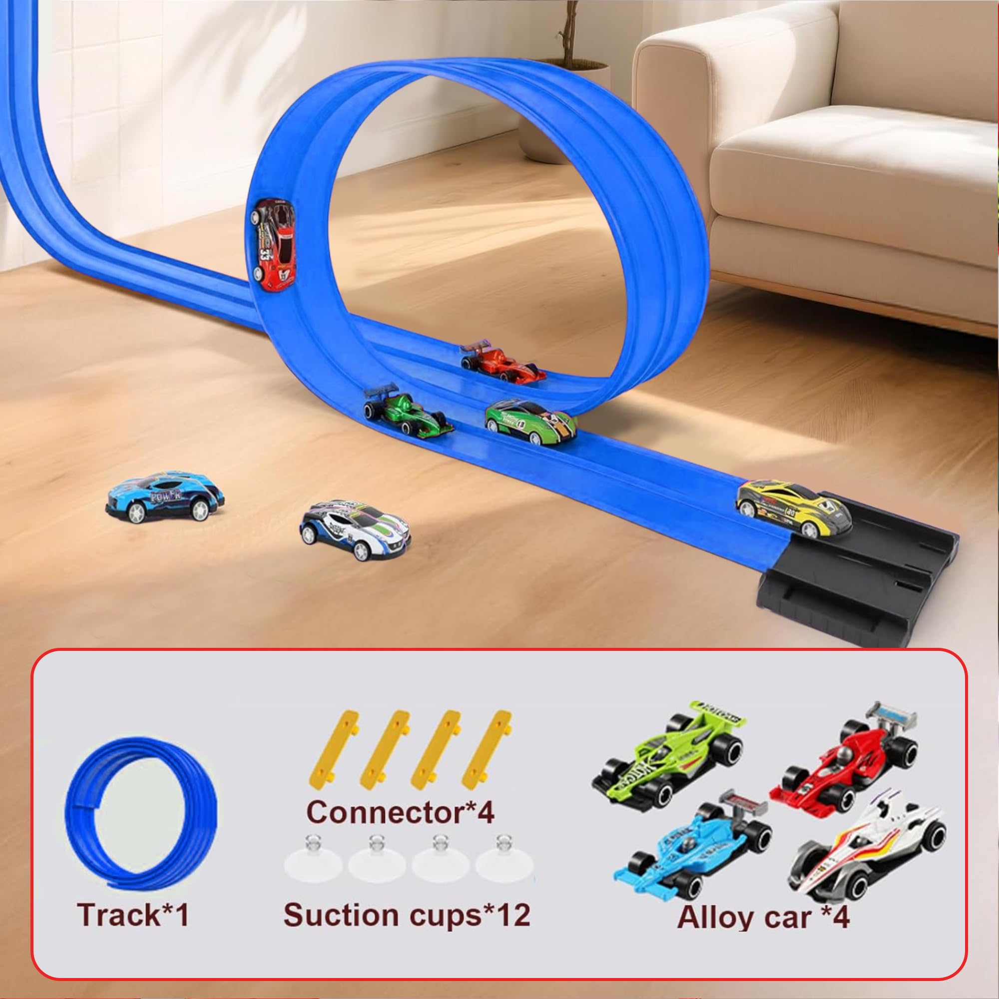 Race Car Ramp Track with Suction Cups - Image 4