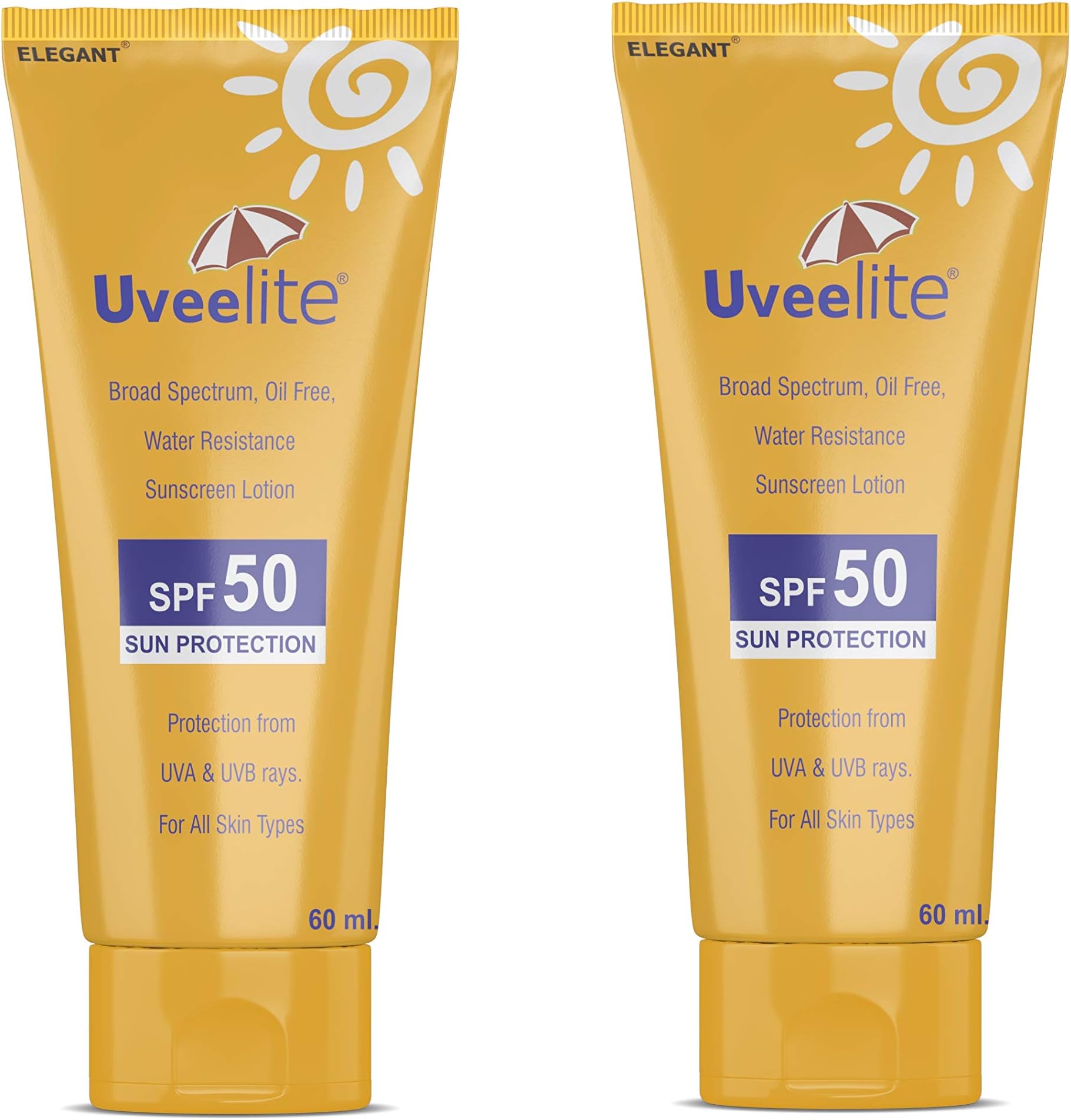 SPF 50 Sunscreen Lotion 60ml (Pack of 2)
