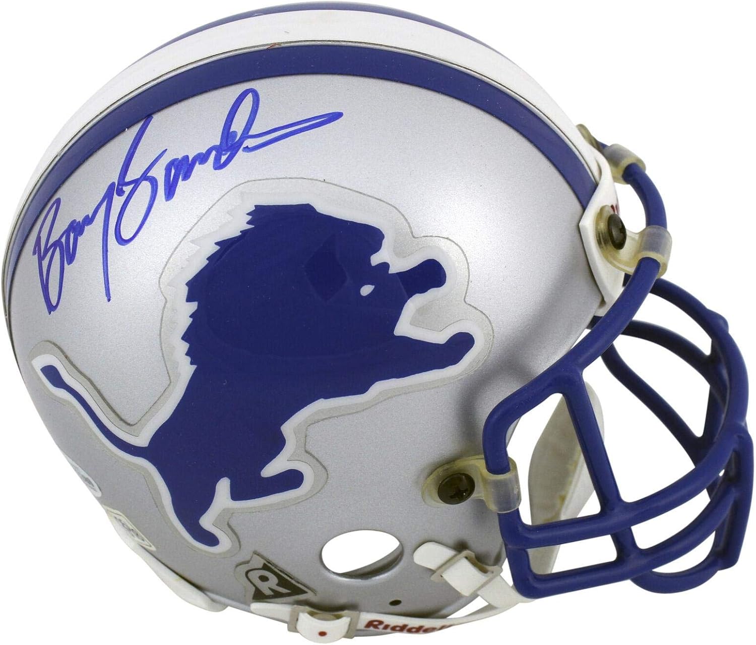 Barry Sanders Autographed Mini Helmet Vintage BAS H82380