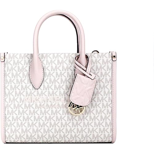 Michael Kors Small Mirella Logo Tote Crossbody Bag (Powder Blush Multi)