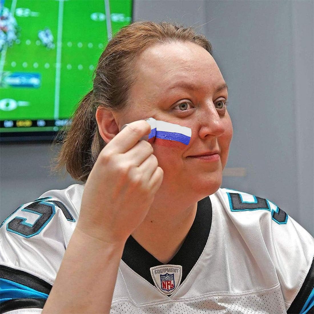 Crayon de Maquillage, 2 Sticks Maquillage, Stick de Maquillage Tricolore, Facile à Appliquer et à Enlever, Idéal pour Supporter l'équipe de France JO 2024