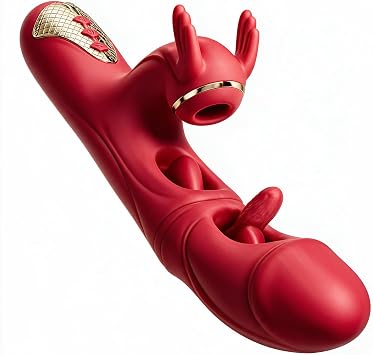 2026 Powerful Adult Toies for Women, 4-IN-1 Dual Stimuletion G-Spet Vibratoir, Outer Air Suking and Inner Body Massager with 10-Frequency Vibraotion, Quiet Ergonomic Design, Soft Silicone