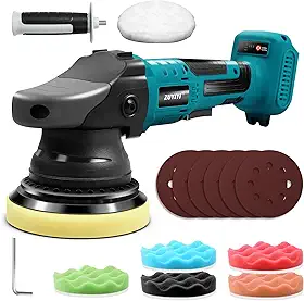 Polidor sem fio para bateria Makita 18 V BL, polidor orbital de 12 cm, 3 velocidades variáveis, kit de encerador de buffer de carro para detalhes de barcos de carro, polimento, remoção de