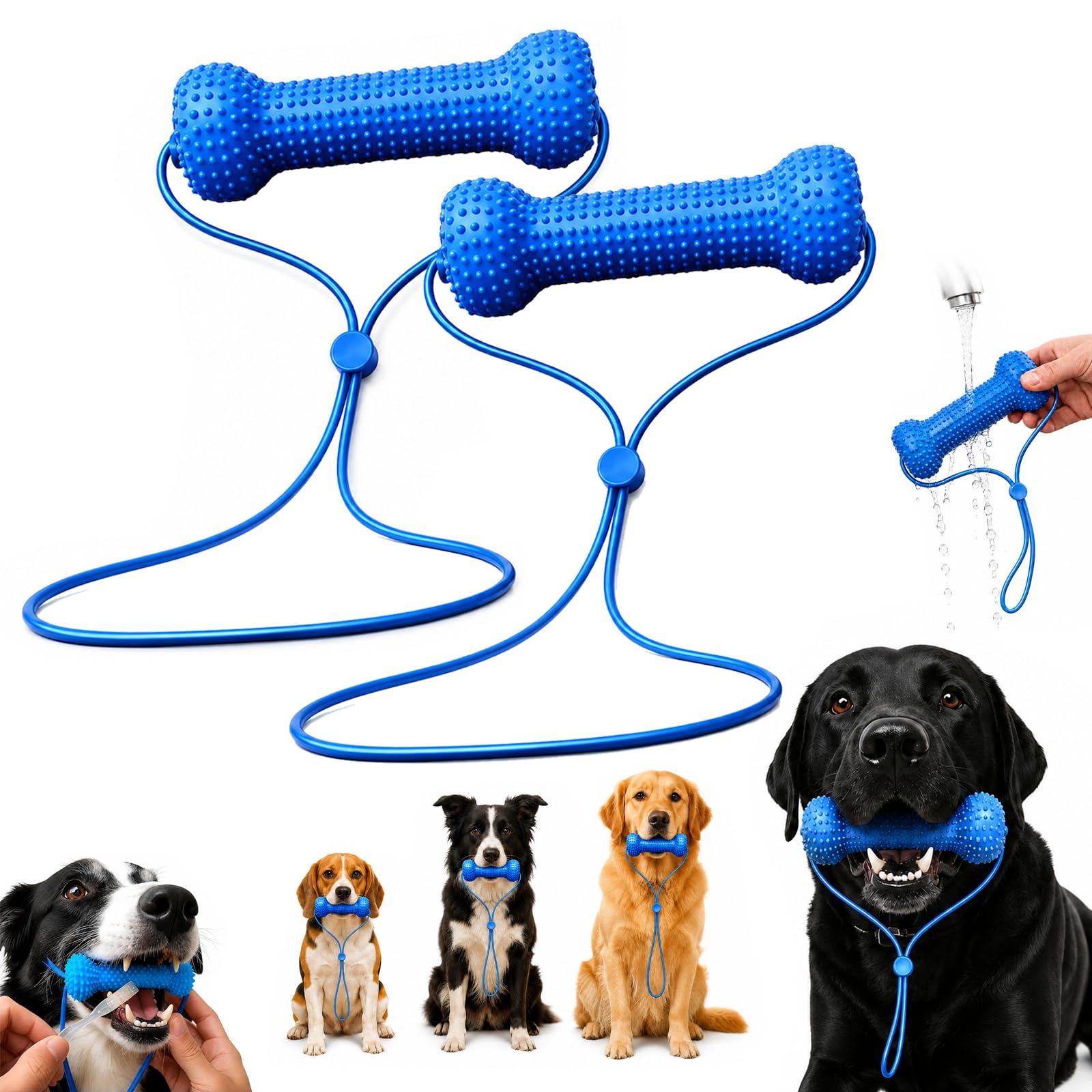 Dual-Action Canine Dental Prop, Dog Mouth Opener for Teeth Cleaning (2pcs)
