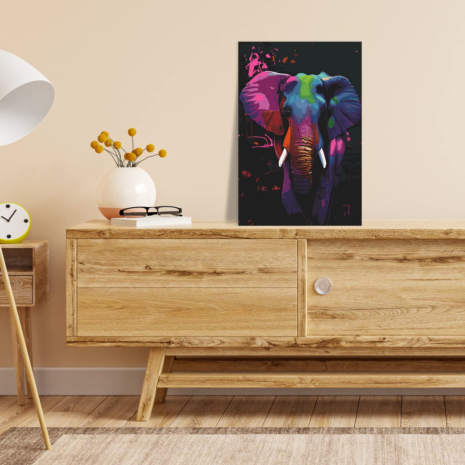 Malen nach Zahlen Erwachsene - Elefant Erika 90 x 60 cm groß XL Premium-Malset ohne Rahmen, Hergestellt in unserer Produktion in Deutschland, Kreative