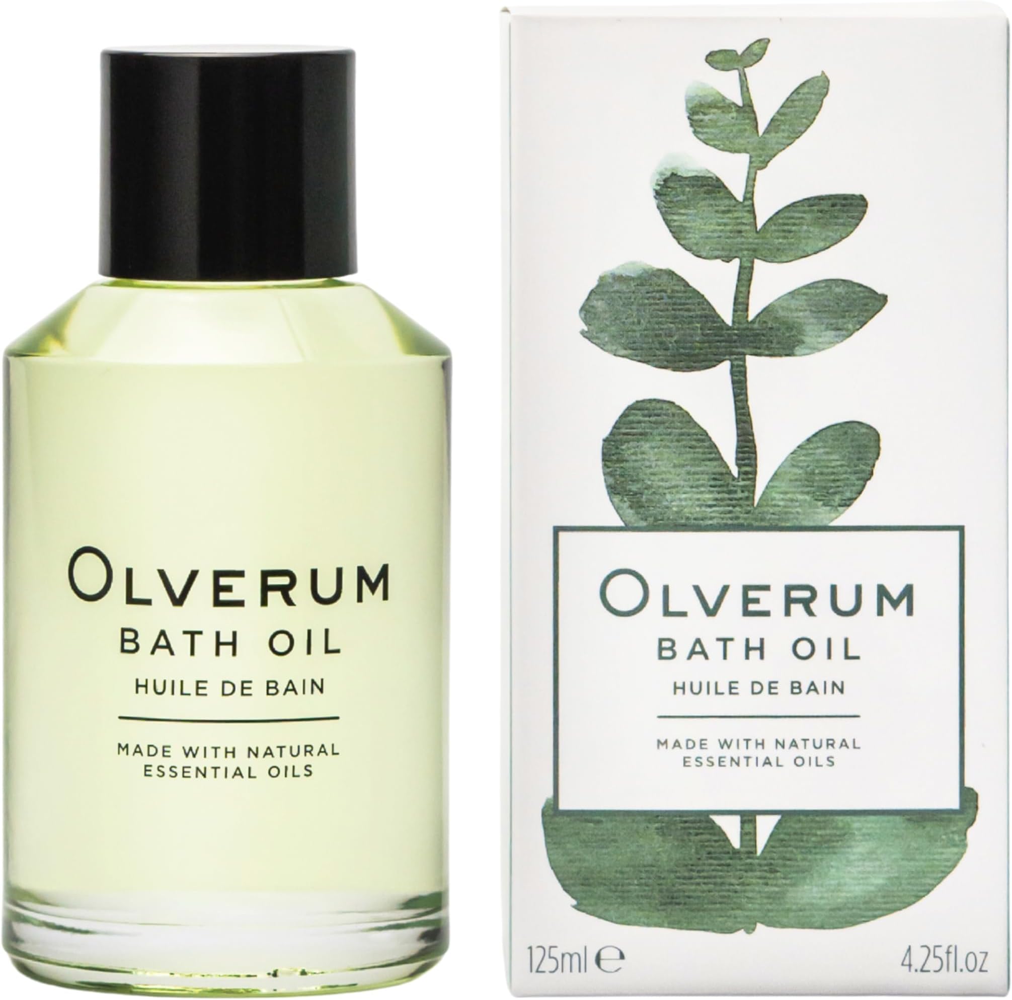 OLVERUM - Natural Bath Oil | Vegan, Cruelty-Free, Revitalizing Clean Beauty Bath Oil (4.25 fl oz | 125 ml)