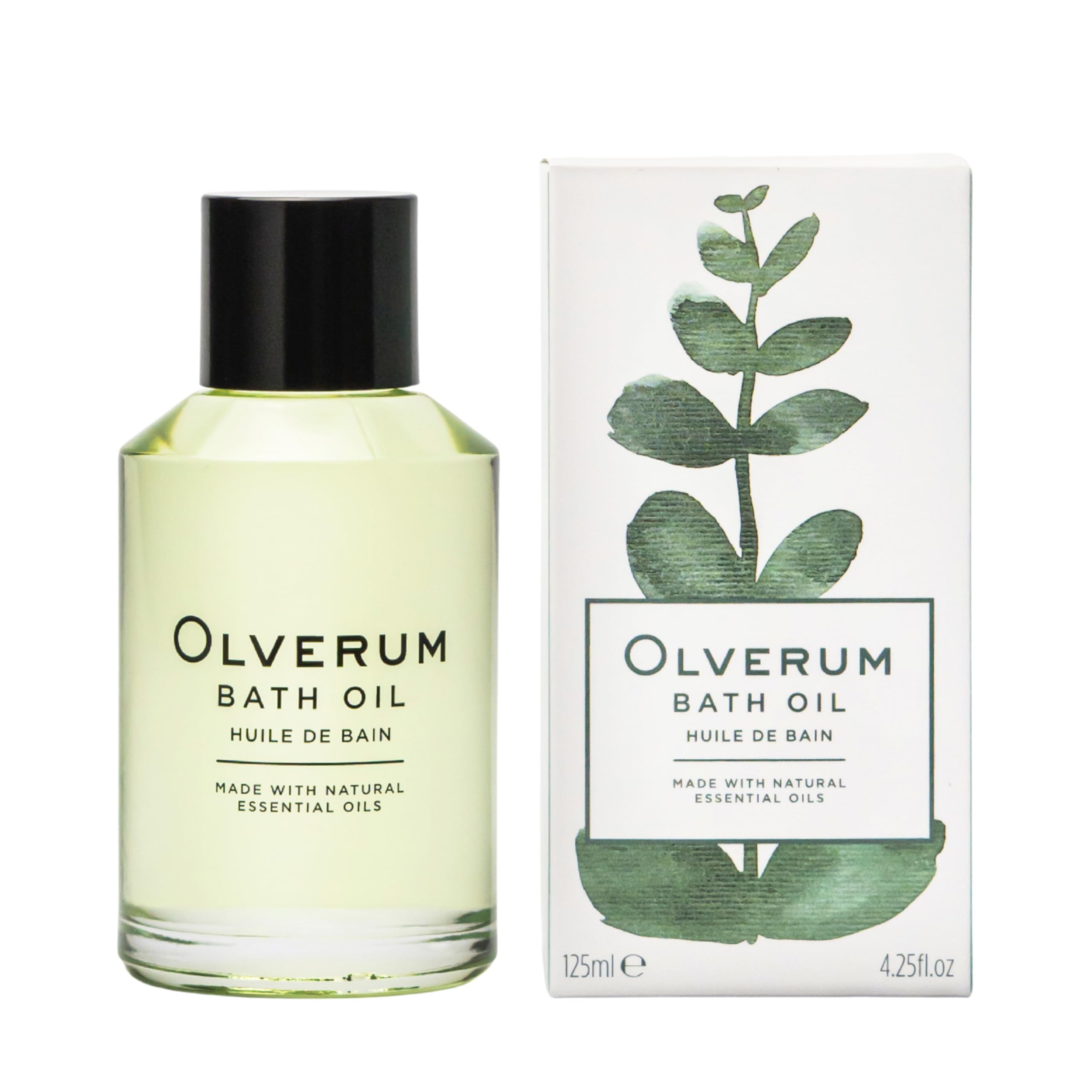 OLVERUM - Natural Bath Oil | Vegan, Cruelty-Free, Revitalizing Clean Beauty Bath Oil (4.25 fl oz | 125 ml)