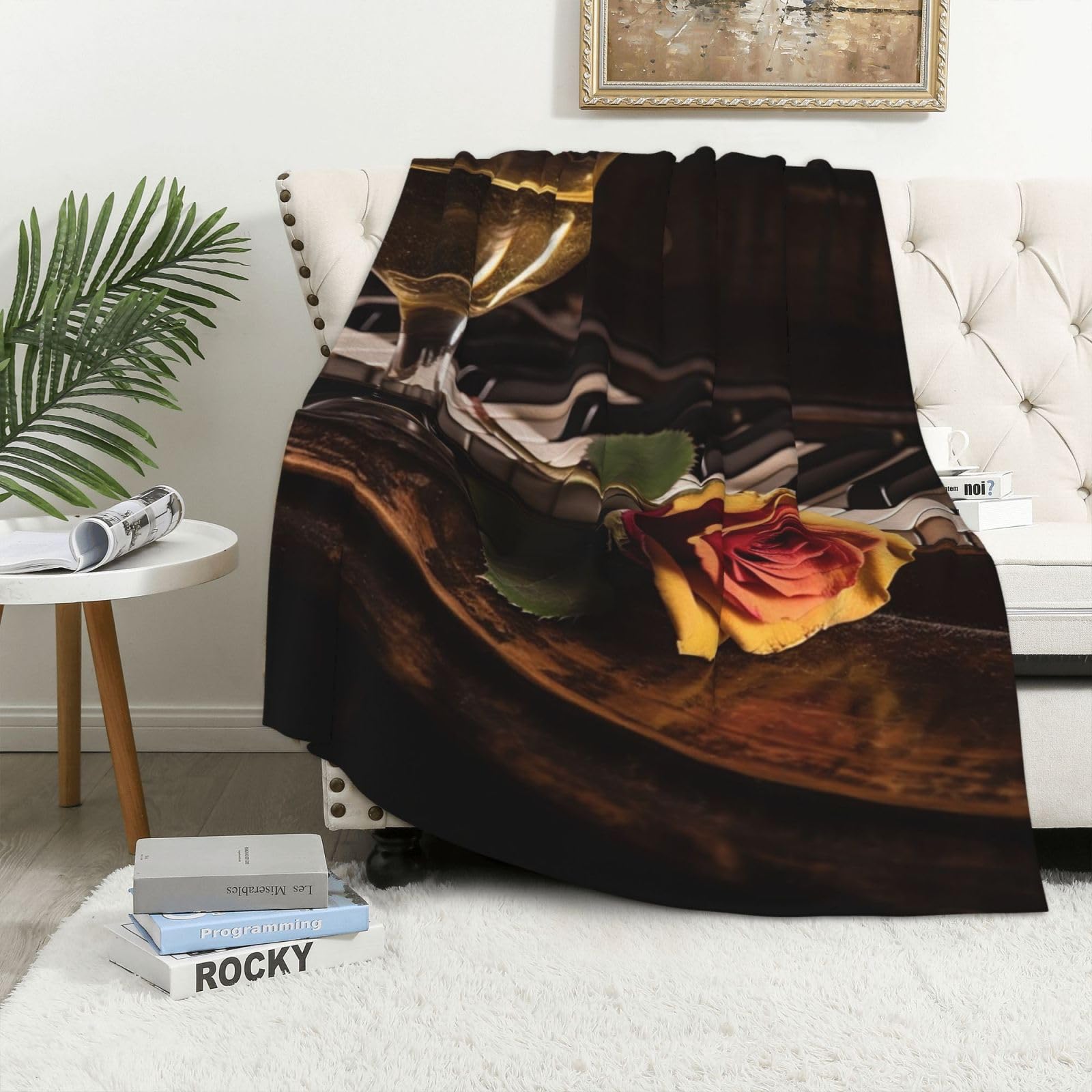 Couverture molletonnée légère pour soulager le froid nocturne, flanelle douce réversible