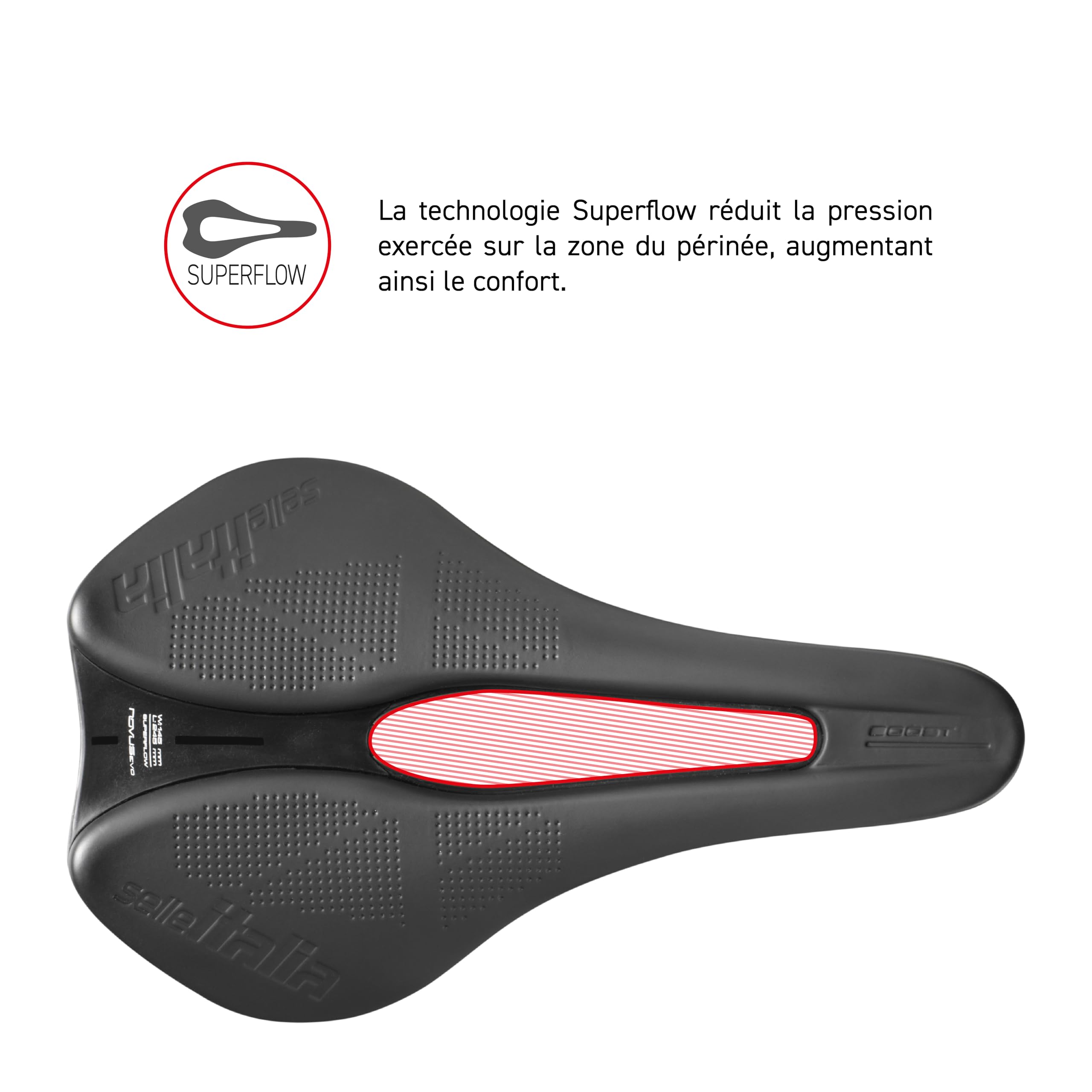 Selle Italia, Novus Evo Boost X-Tech Superflow, Road, MTB, and Gravel Saddle - for Men and Women