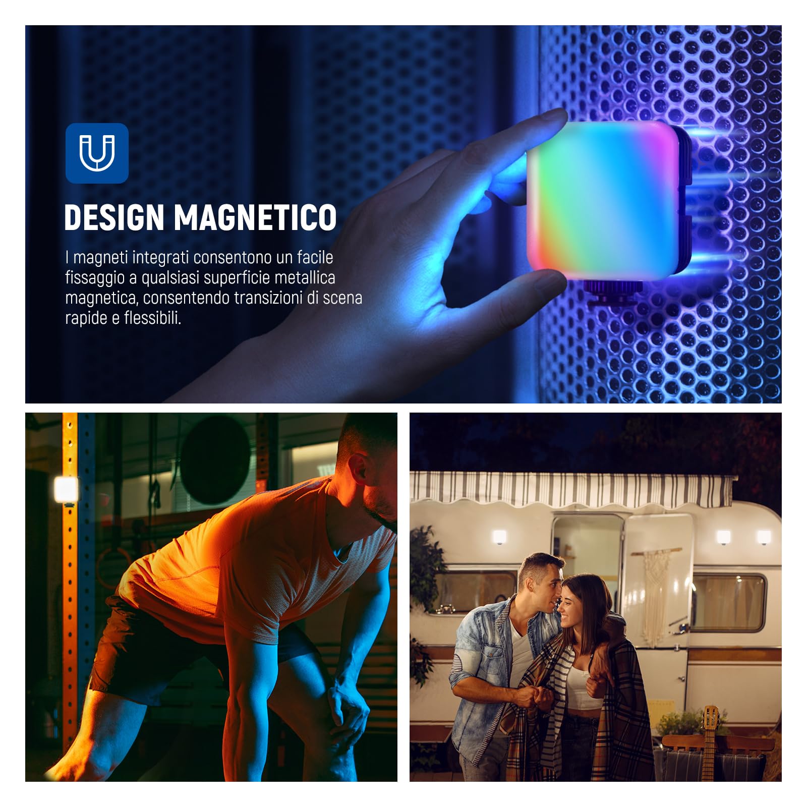 NEEWER Luce Fotocamera RGB Magnetica — immagine 3 di 11