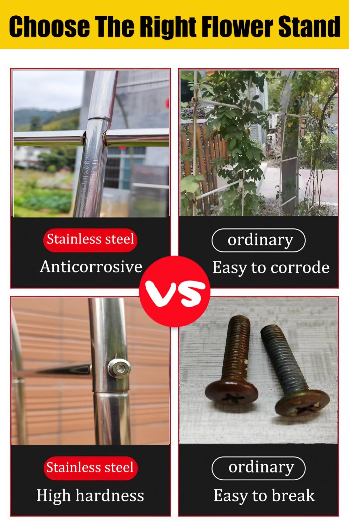 Gartenbogen aus Edelstahl – Außeneingang für Terrassen und Gärten, Sonnenschutz und Rostbeständigkeit, erhältlich in 120–300 cm Breiten, perfekt für Rankgitterstütze