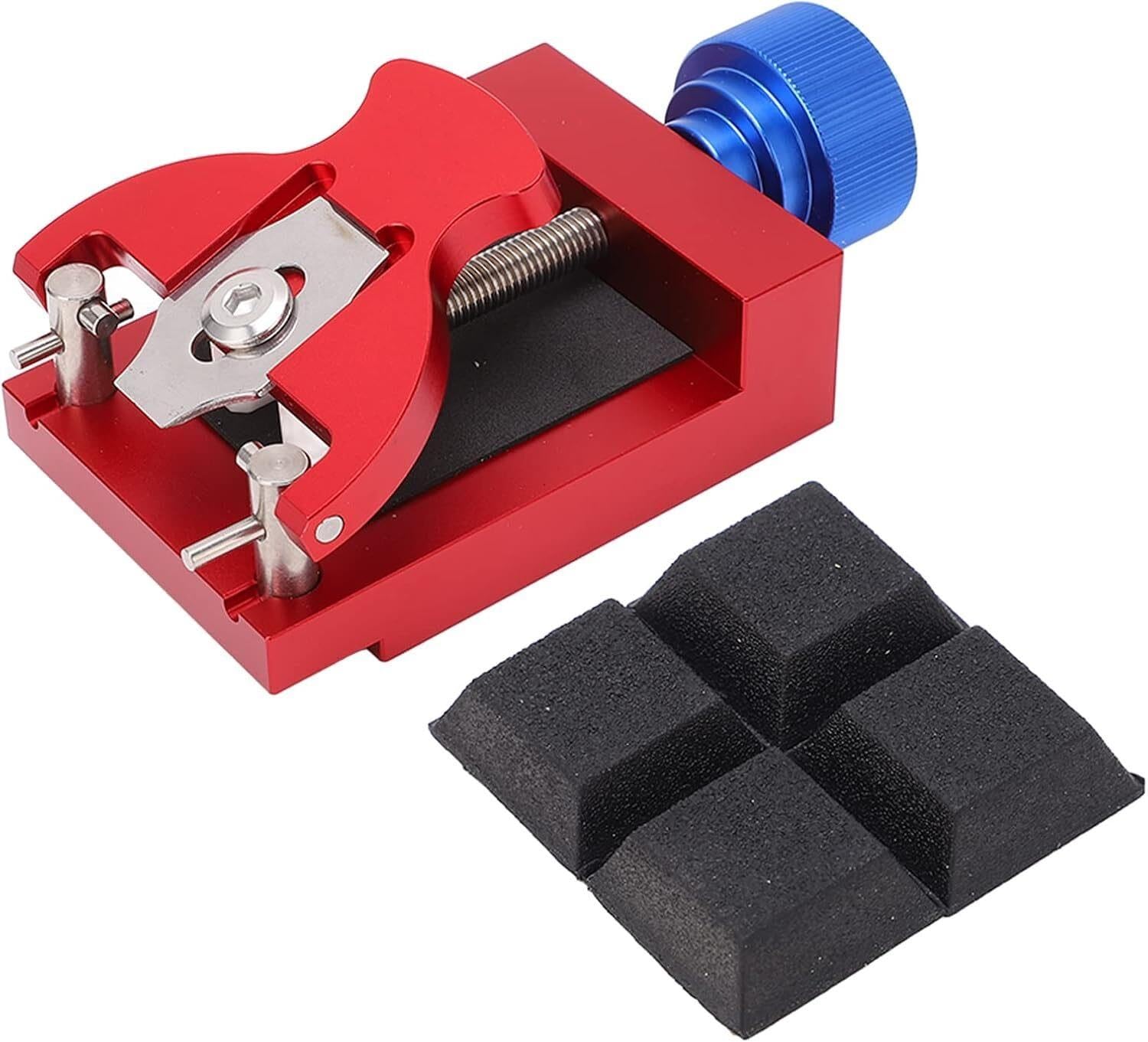 Soporte para Caja de Reloj, Herramienta de relojero Ajustable, Abrazadera de Acero Inoxidable para extracción de Correa y reparación de Movimiento