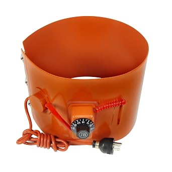 Metal Drum Heater, Bucket Heater for 5 Gallon Drums,Grease Keg Heater, Insulated Band Heater,800 Watt, 120 Volt 34in-5 Gallon1 Pack