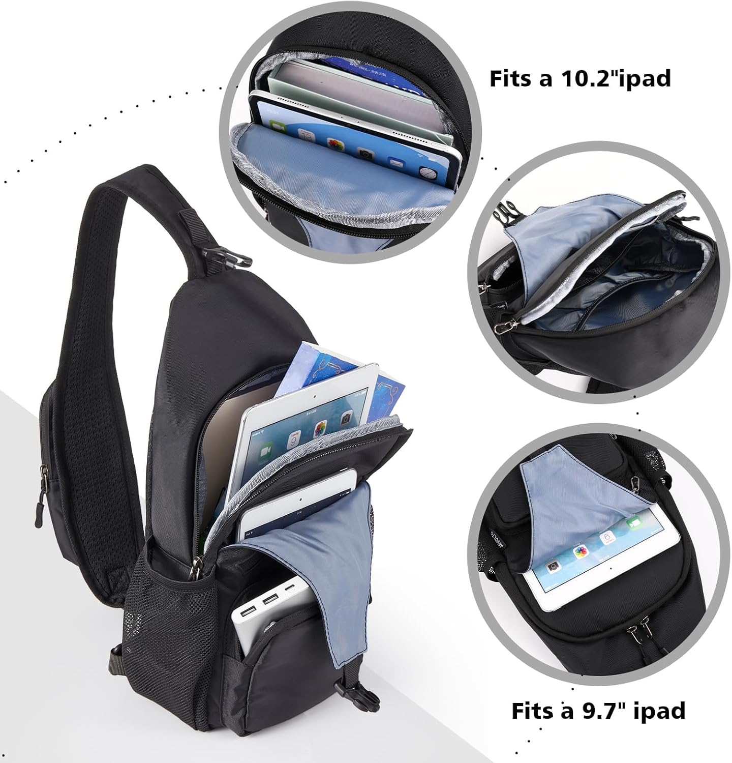 Sling Bag for men Crossbody Shoulder Backpack Chest Bag Travel Hiking Daypack | Travel, Hiking, Daypack - Image 7