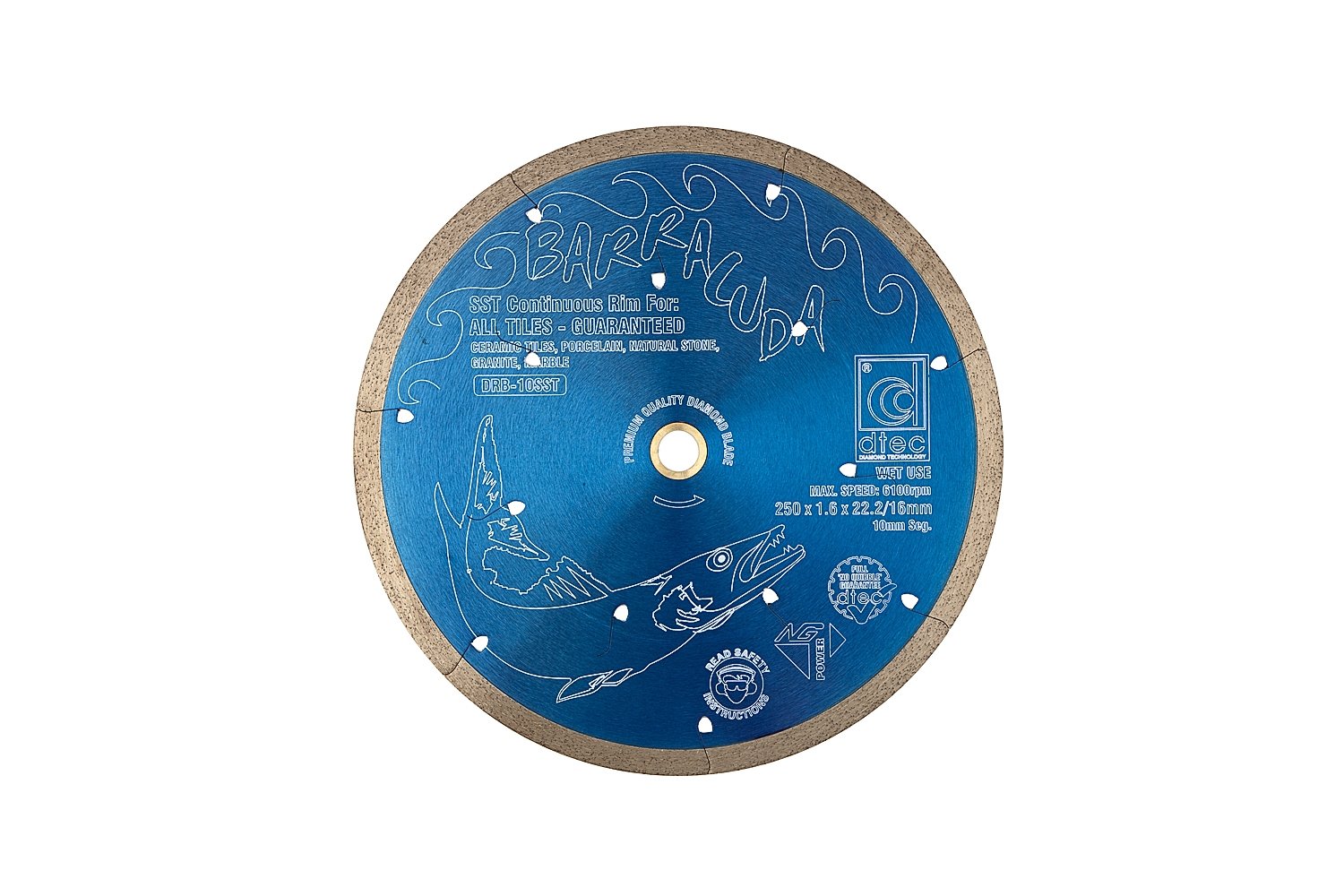 D-TecDRB-10SST 10-Inch Barracuda Continuous Rim Diamond Saw Blade