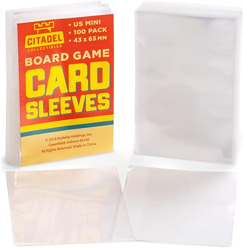 Paquete de 100 fundas para juegos de mesa de Estados Unidos Protector de cartas transparente de 1.693 in x 2.559 in para juegos de mesa