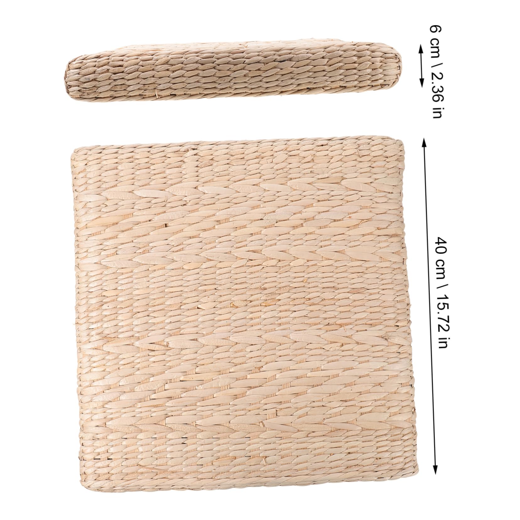 Levemolo 1Pc Straw Woven Cushion Yoga Meditation Mat Thick and for Relaxation Indoor and Outdoor Use