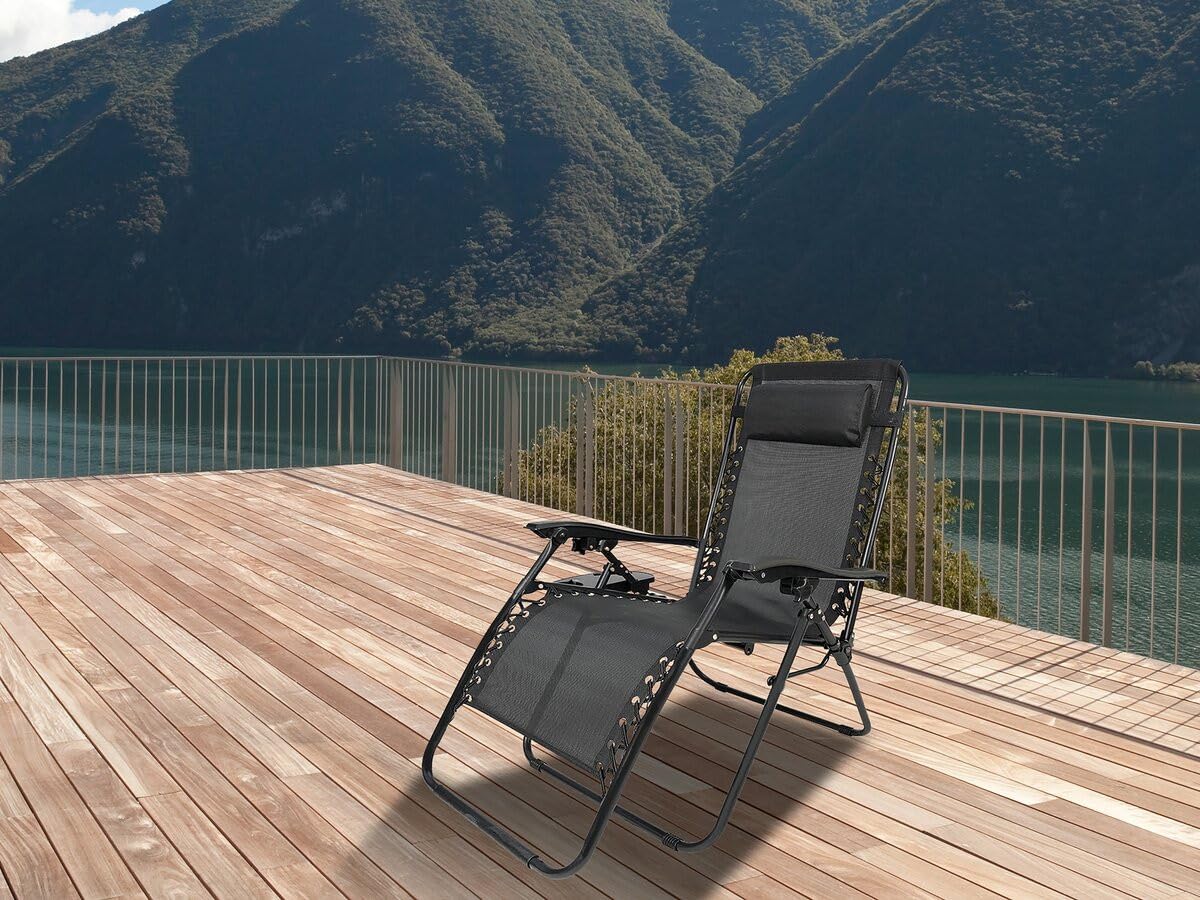 Fauteuil de Jardin Relax zéro gravité Sintra - Noir
