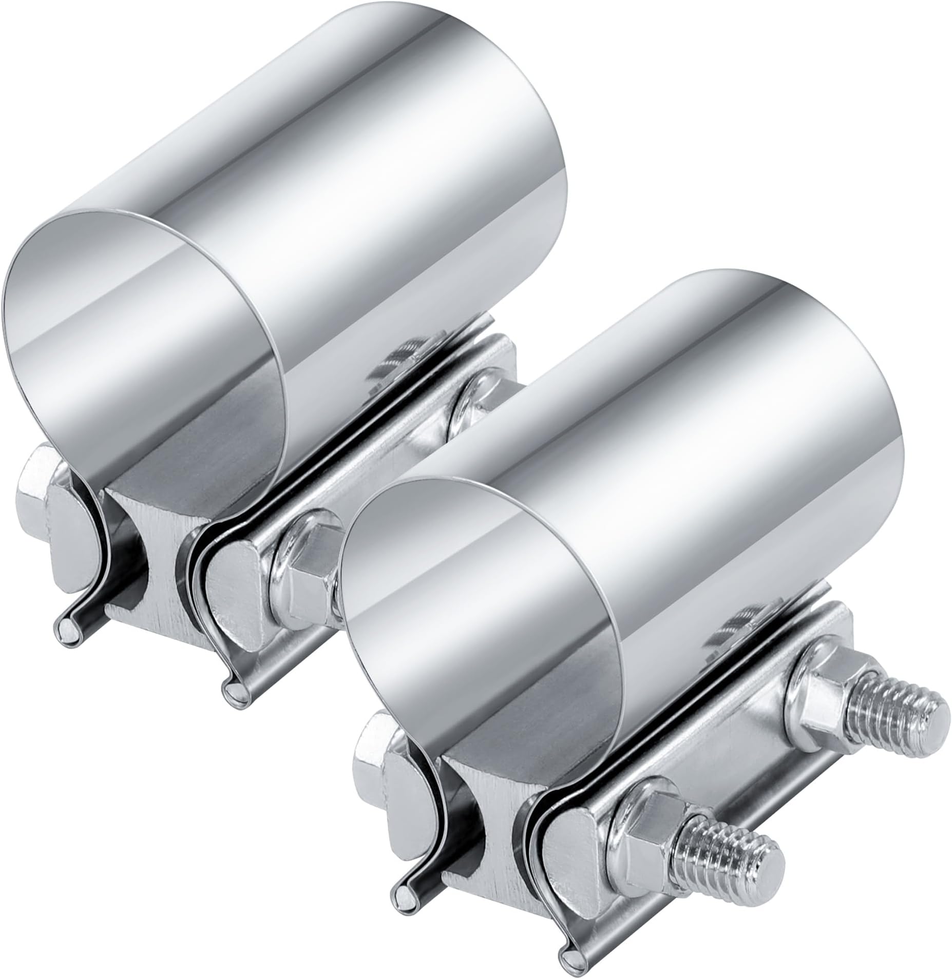 2.5 Inch Stainless Steel Butt Joint Exhaust Band Clamp Sleeve For Exhaust Pipes - Foto 10