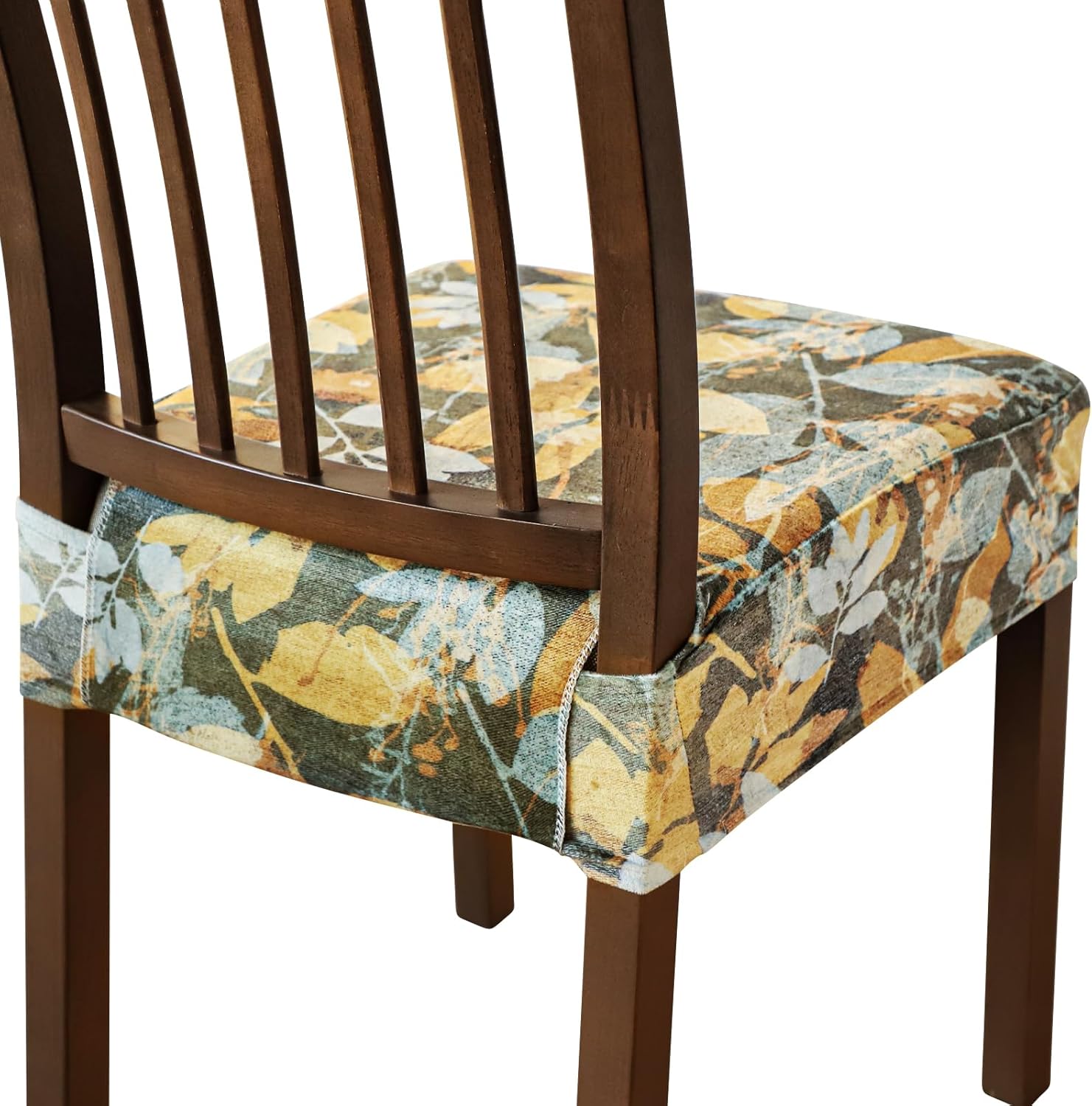 FORCHEER Dining Chair Seat Covers Set of 4,Stretch Floral