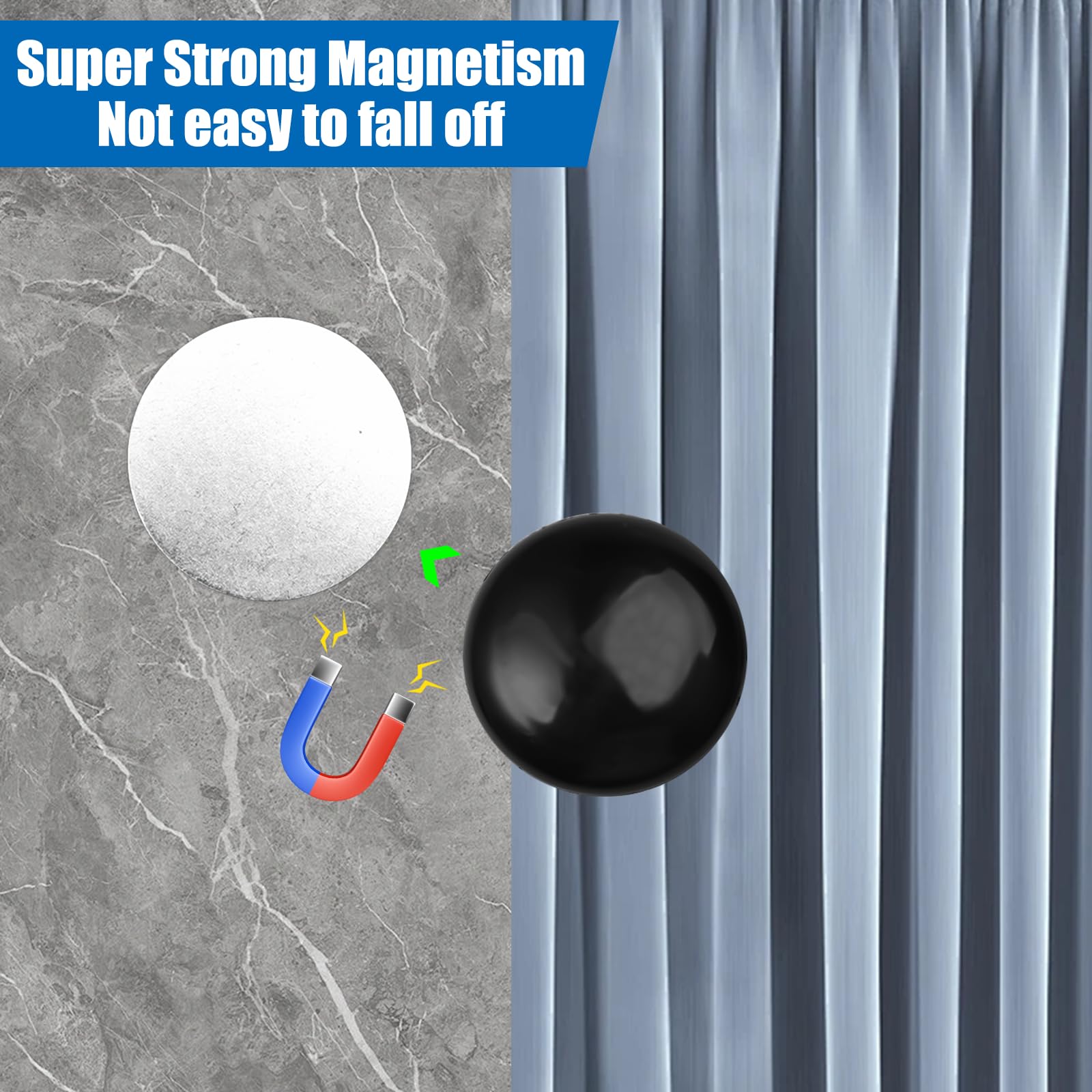 12 Stück Duschvorhang Beschwerer - Starke Magnete Gegen Wegwehen