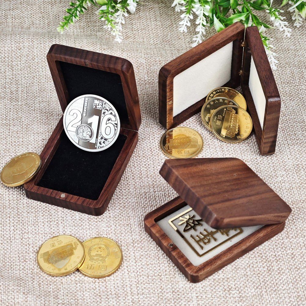Amazon.co.jp: 木製記念コイン収納ケース 勲章収納 バッジ プレゼンテーションボックス ジュエリーパッケージ メダルディスプレイケース  コレクションケース コインホルダー ギフトボックス : ホビー