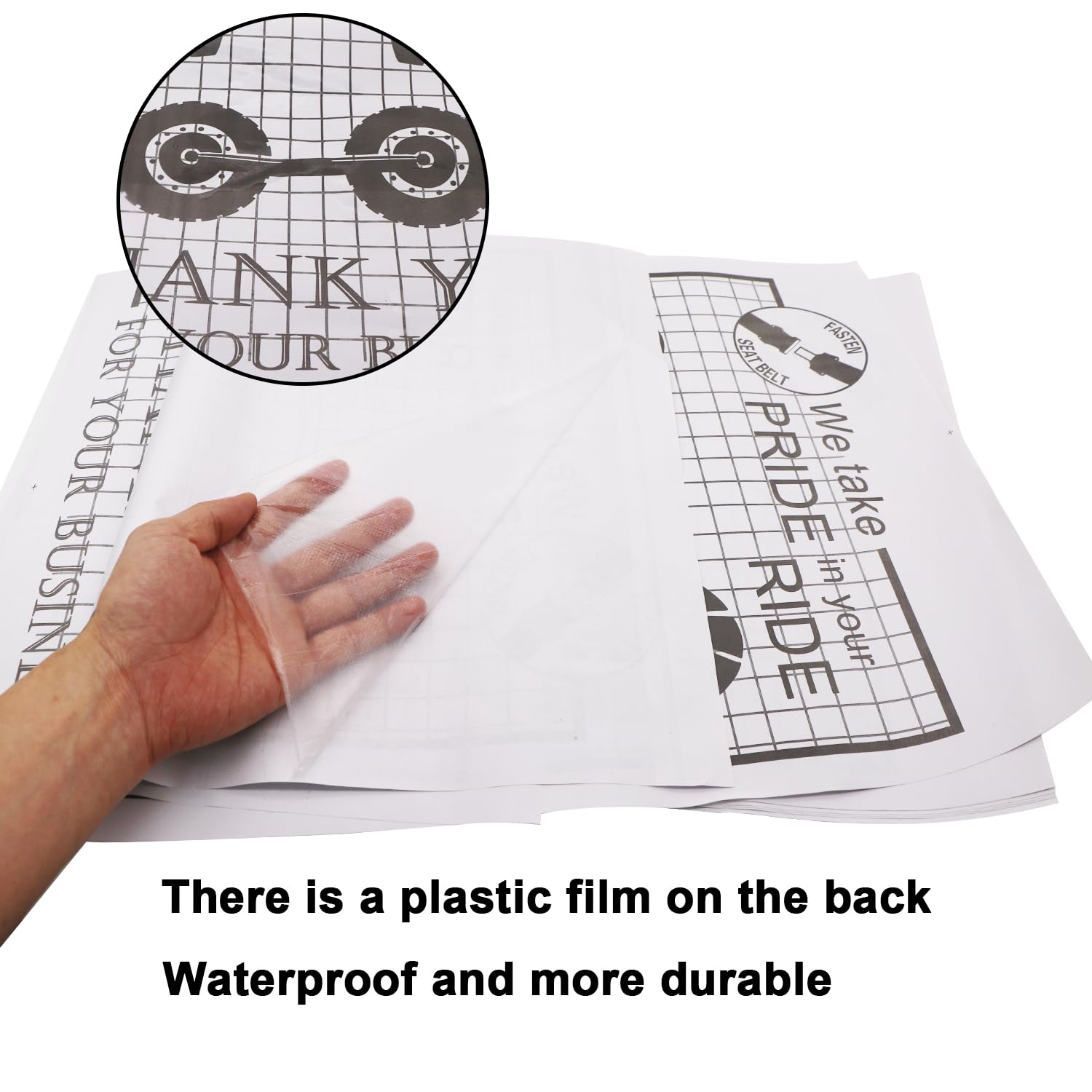 RUENXG 100-Pack Disposable White Paper Car Floor Mats 19x15 Inch Universal Fit Auto Floor Protectors for Car Wash — view 3