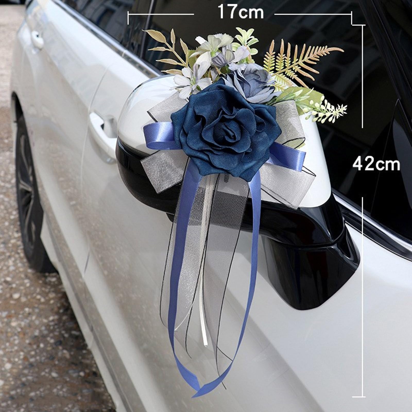 Lot de 6 arches de fleurs pour simulation de voiture de mariage pour décoration de fête de véhicule poignée de porte nostalgique thème de mariage