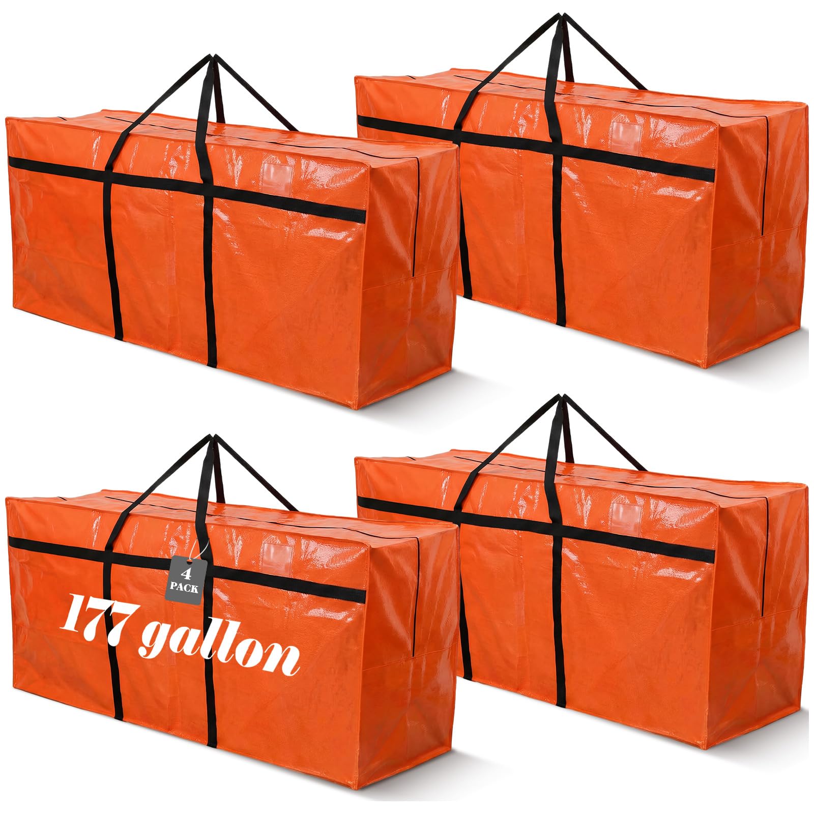 Windyun 4 Pcs 177 Gallon Extra Large Moving Bags XXL Heavy Duty Storage Bag